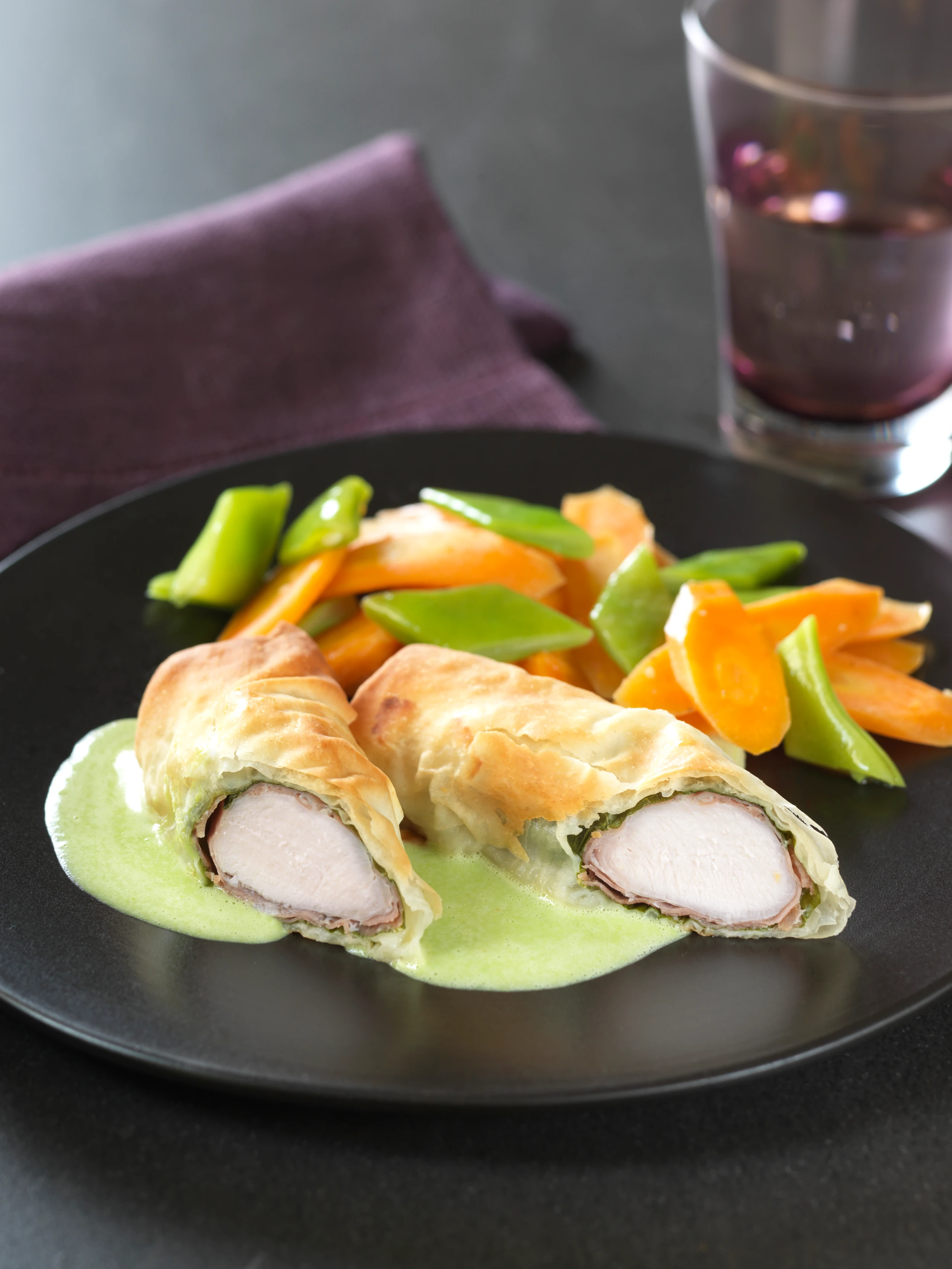 Kaninchenfilet im Strudelblatt