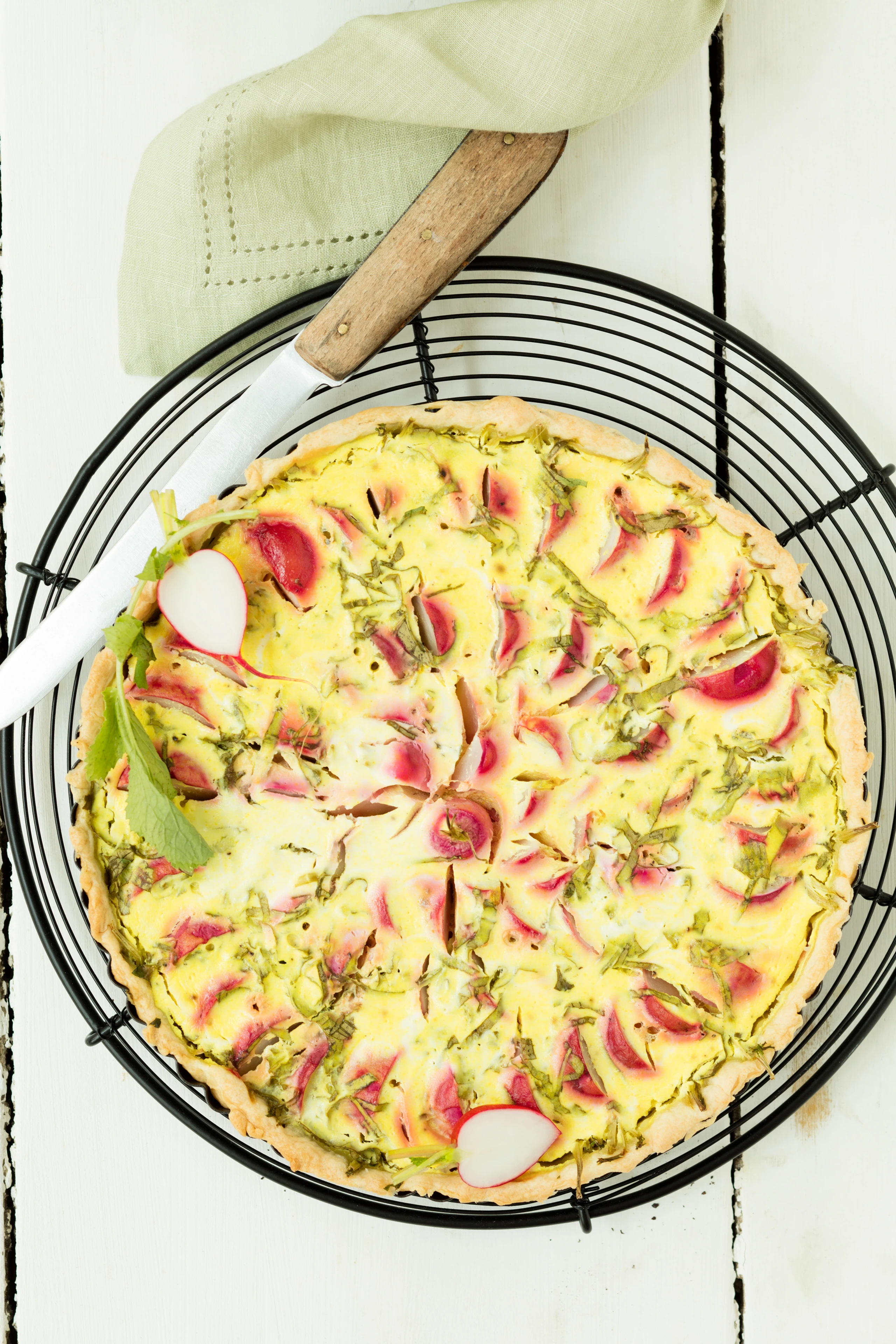 Radieschentarte mit Ziegenkäse