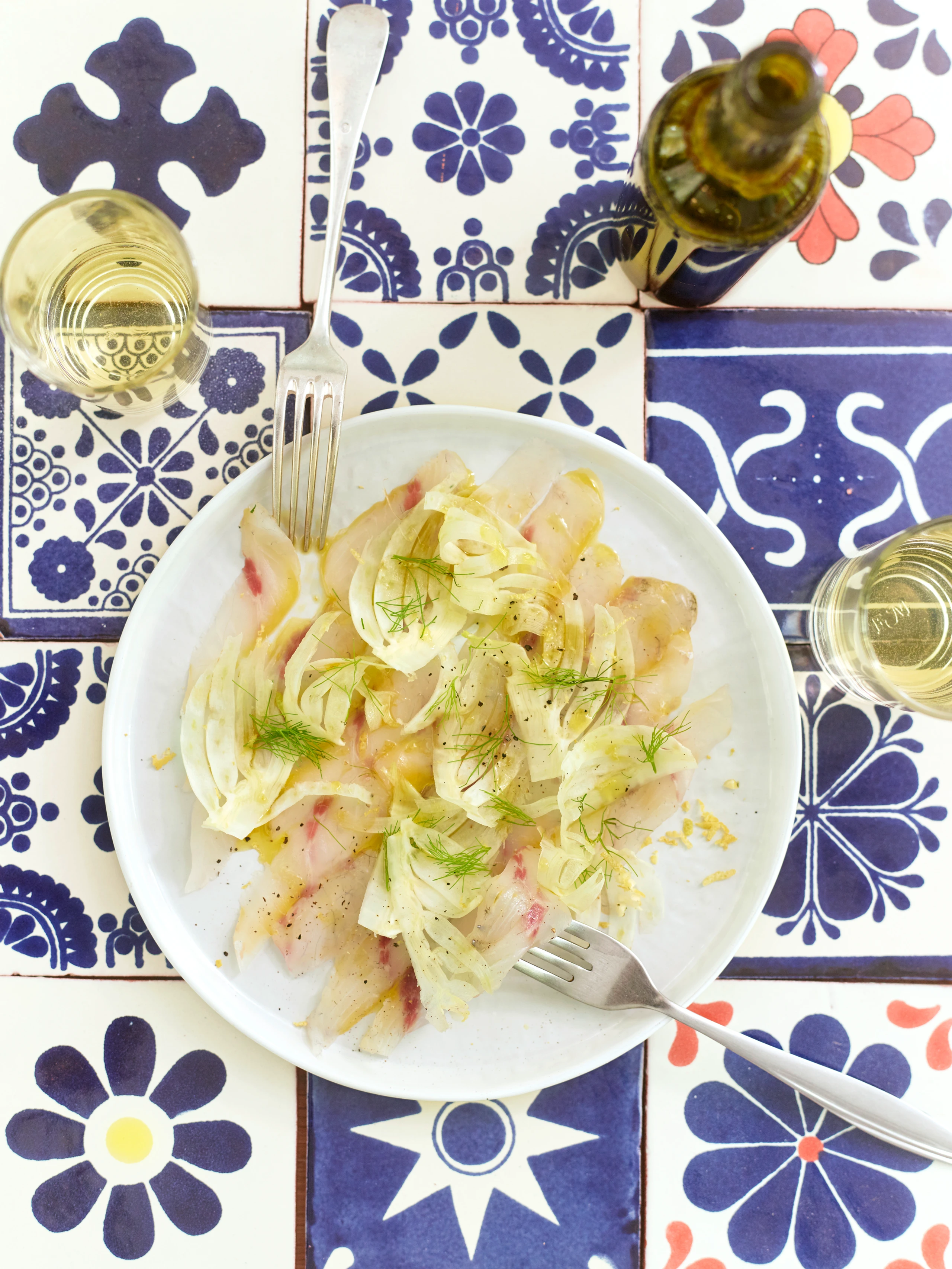 Wolfsbarsch mit Zitronenmarinade