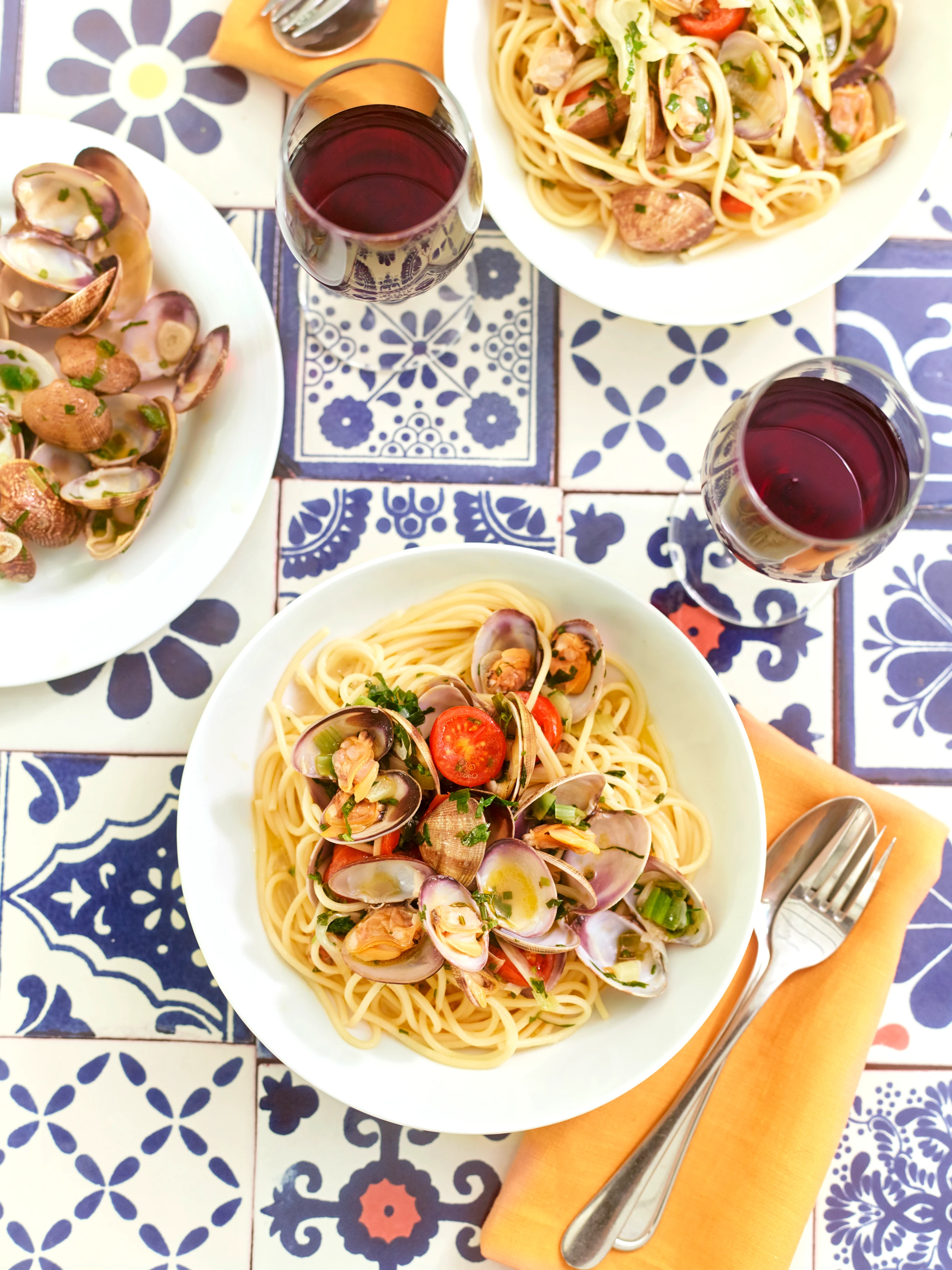 Spaghetti Vongole mit Fenchel