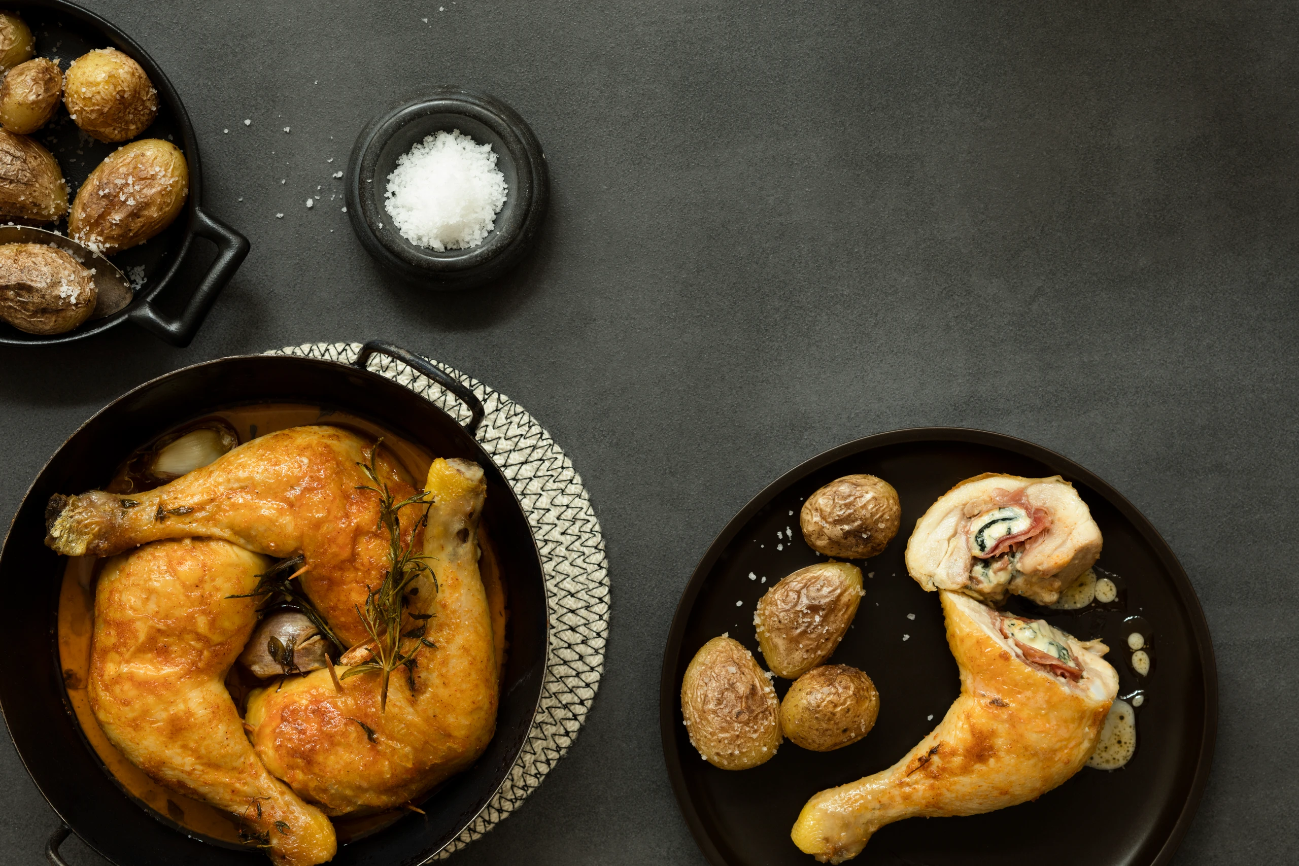 Hendlhaxen mit Schinken-Käsefülle