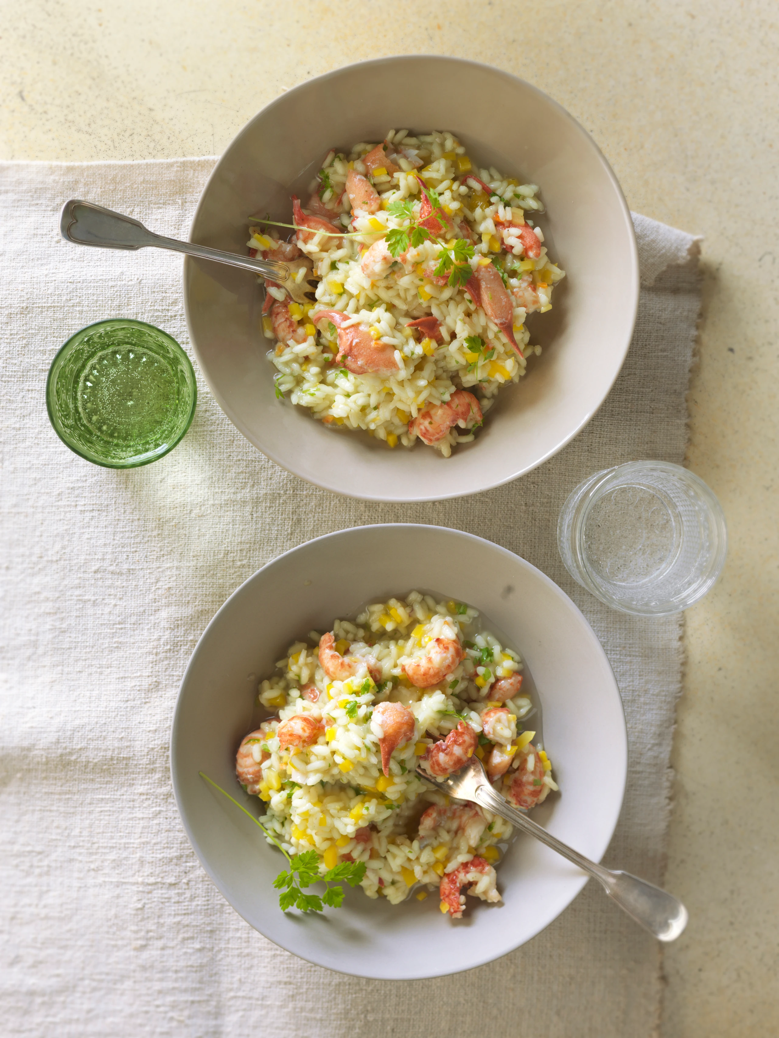 Risotto mit Krebsen und Gelben Rüben