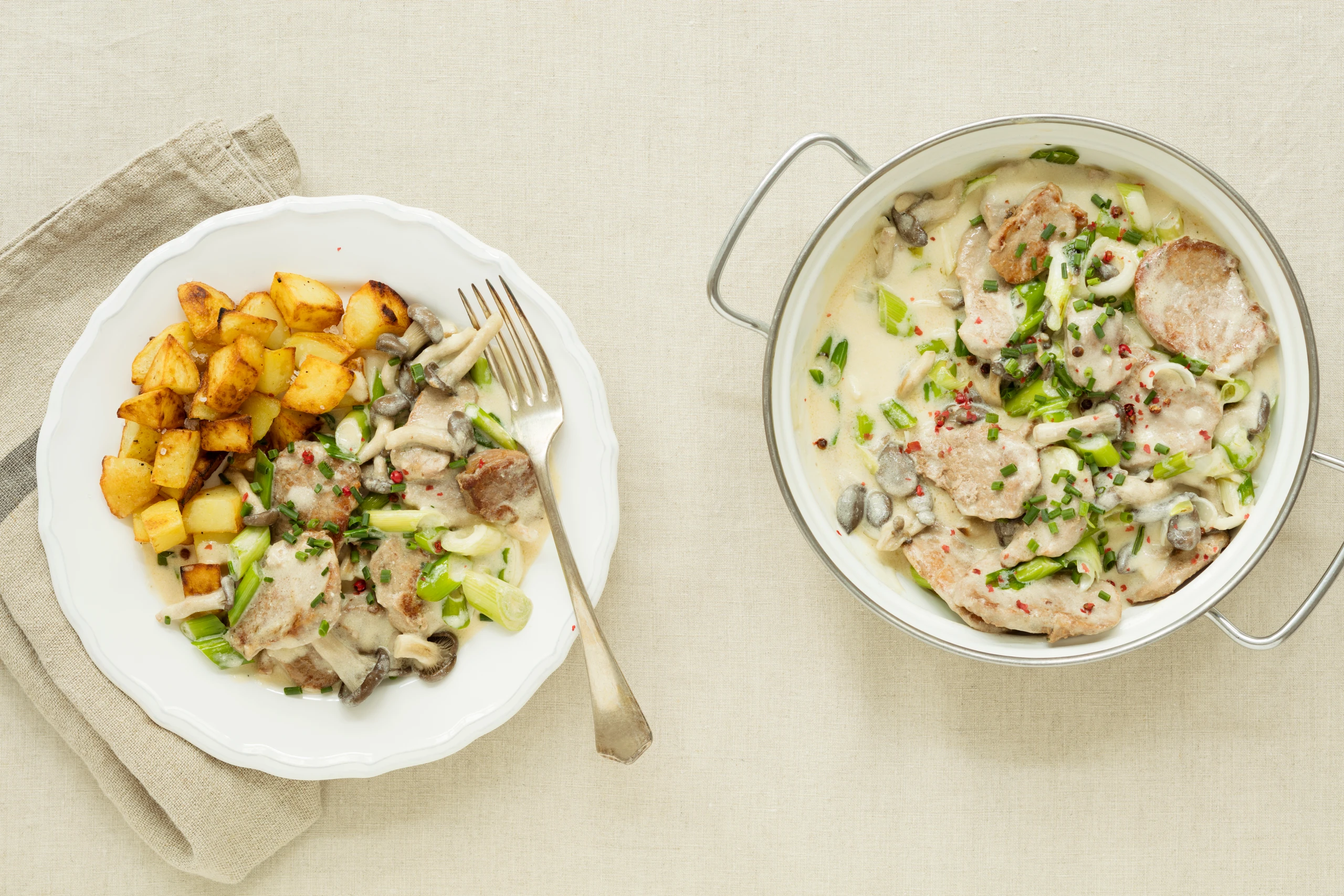 Geschnetzeltes vom Schwein mit Pilzen