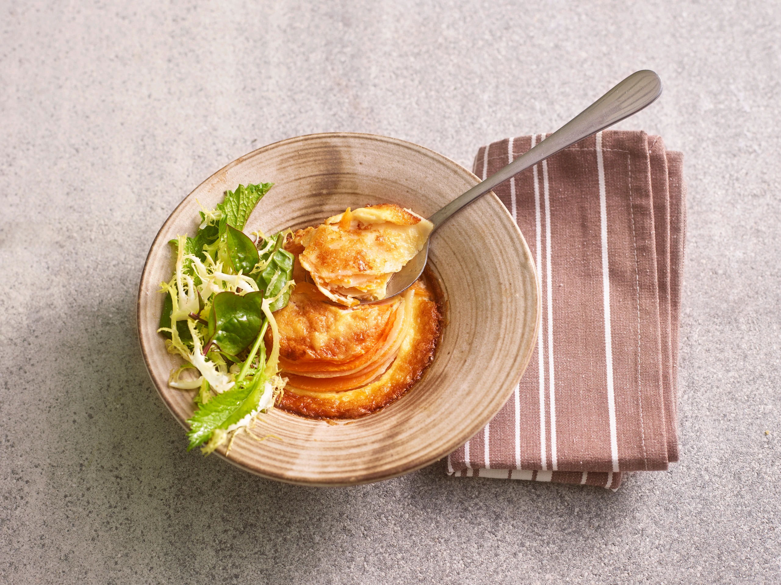 Erdäpfel-Kürbisauflauf