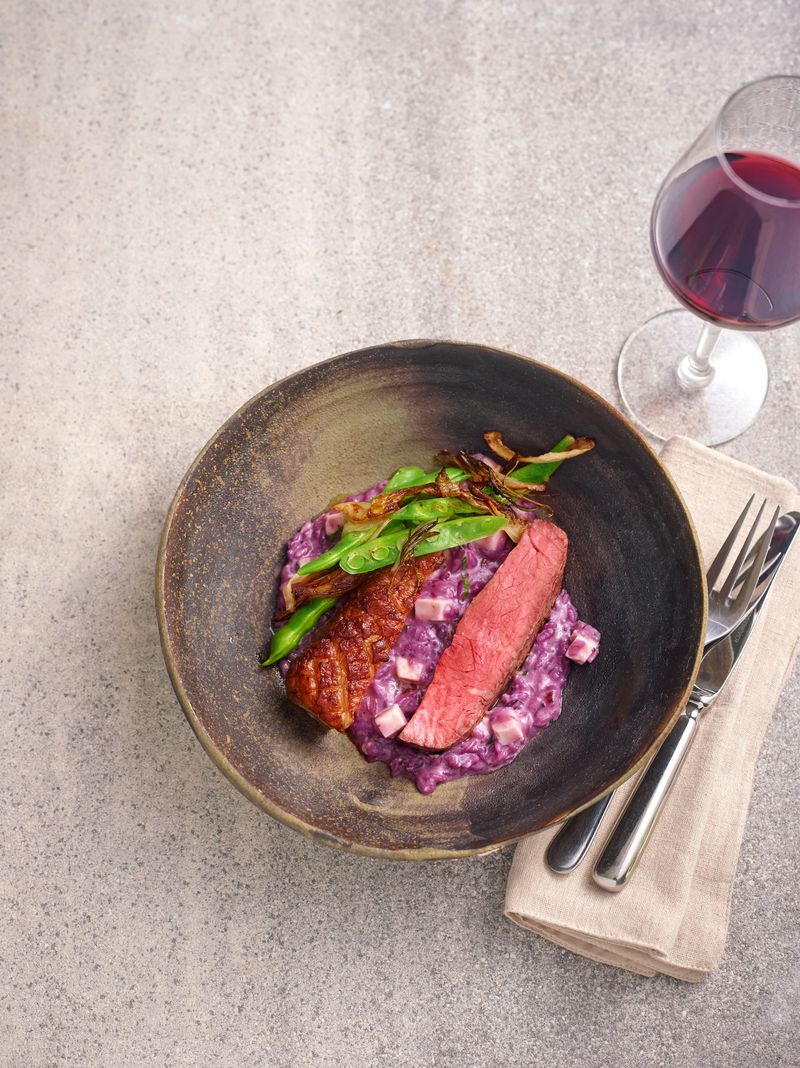 Risotto mit Rindsfilet