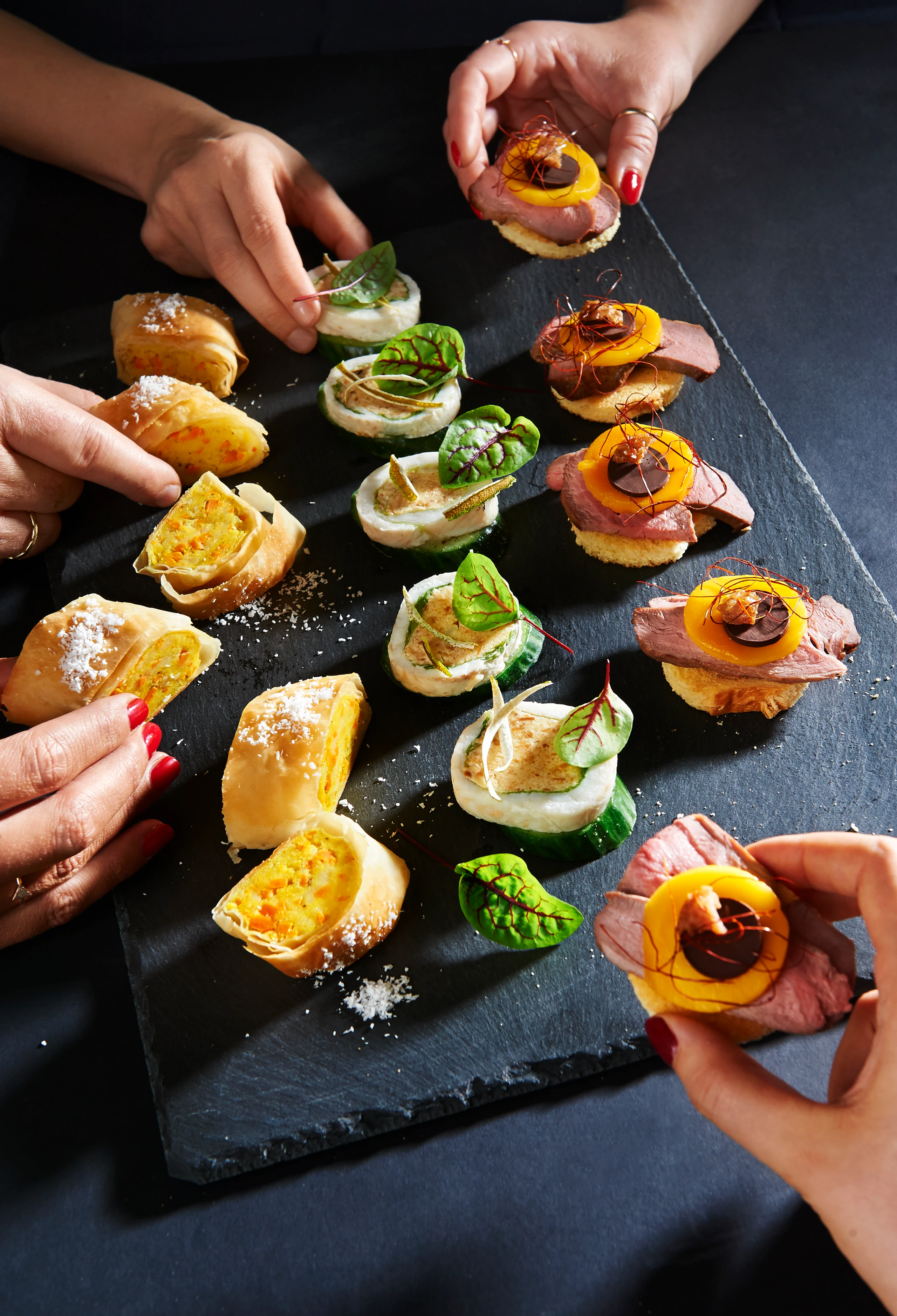 Entenbrustfilet mit Mango, Schoko und Grammeln