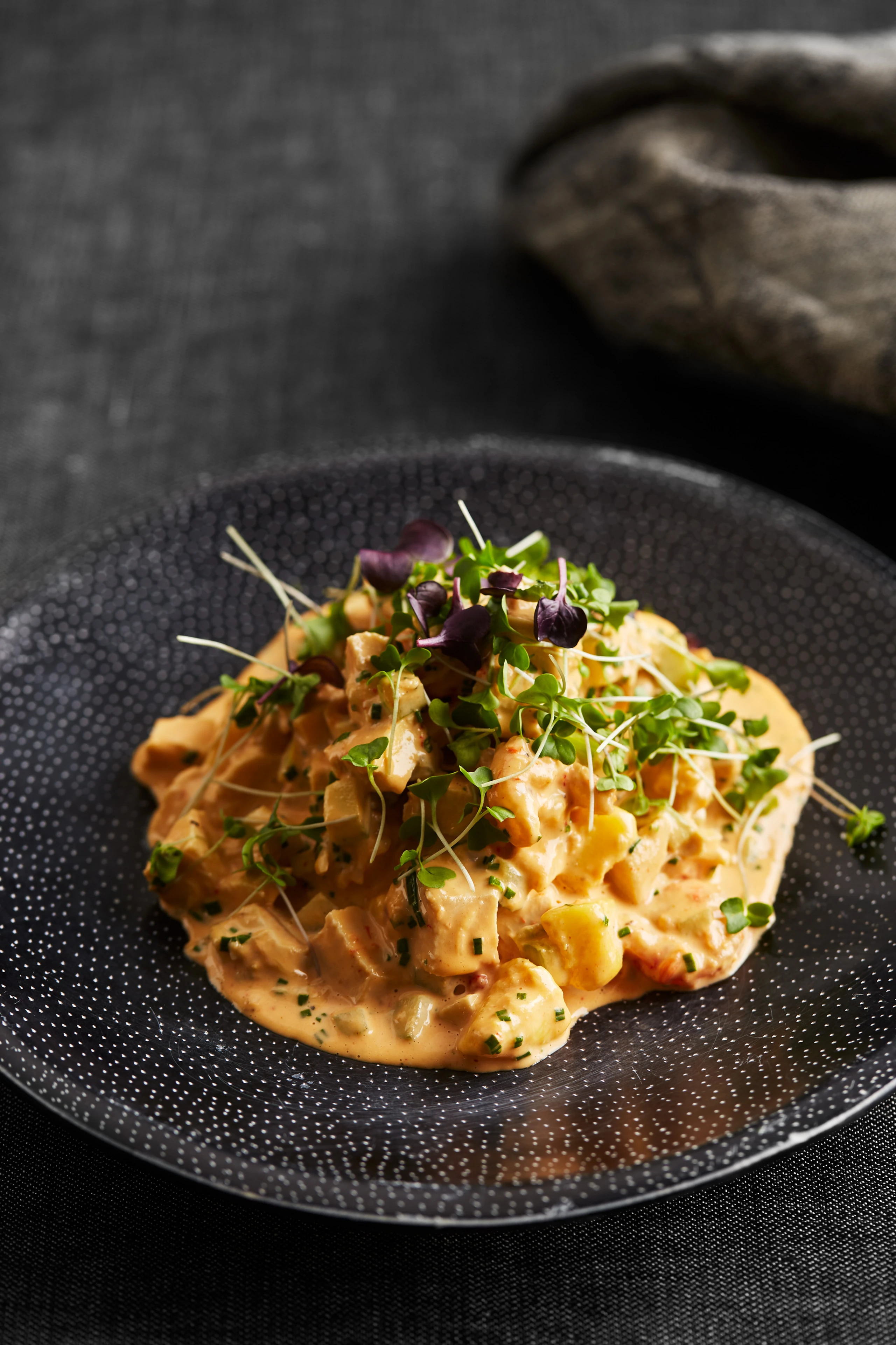 Salat mit Huhn und Shrimps