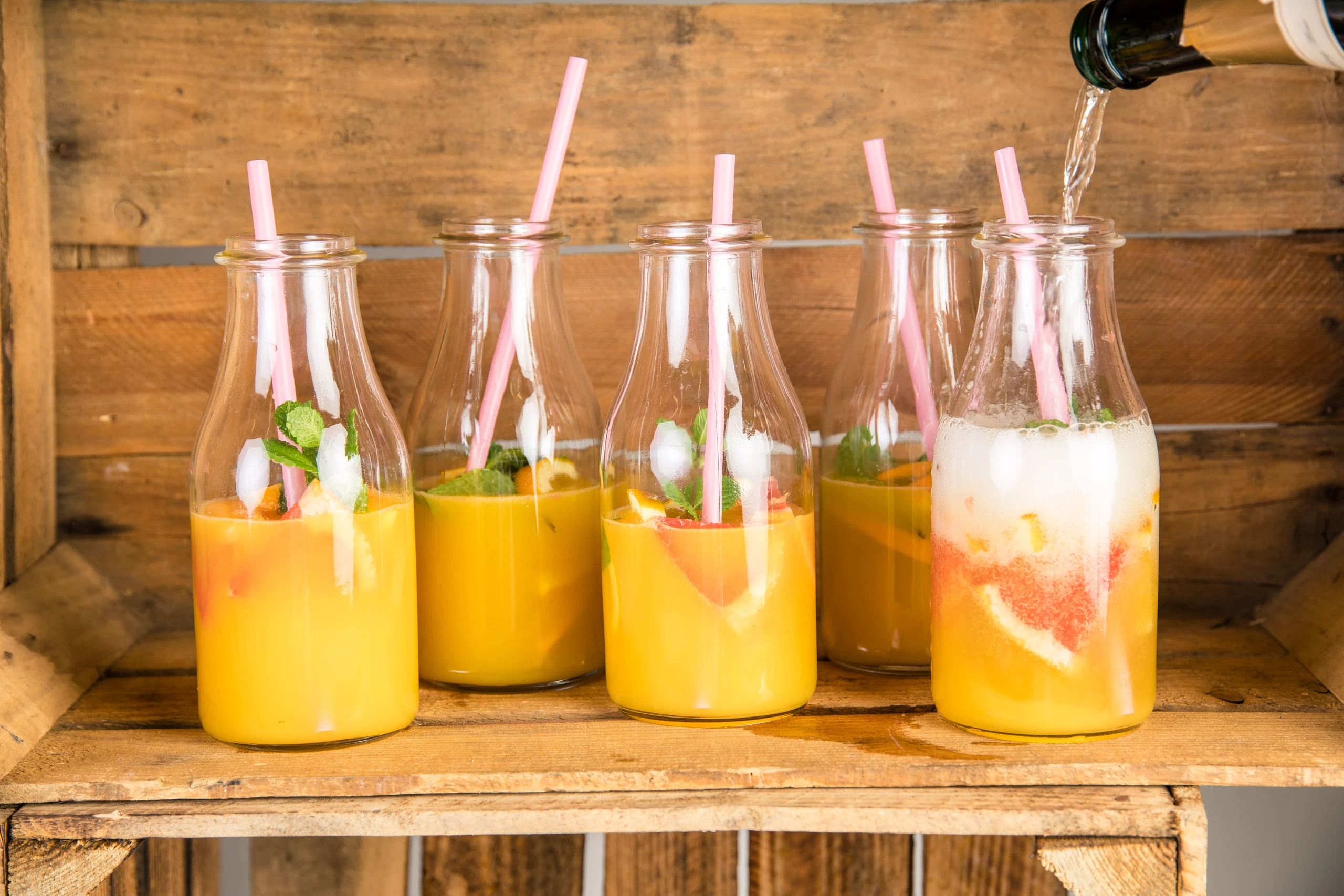 Orangen-Grapefruit-Bowle