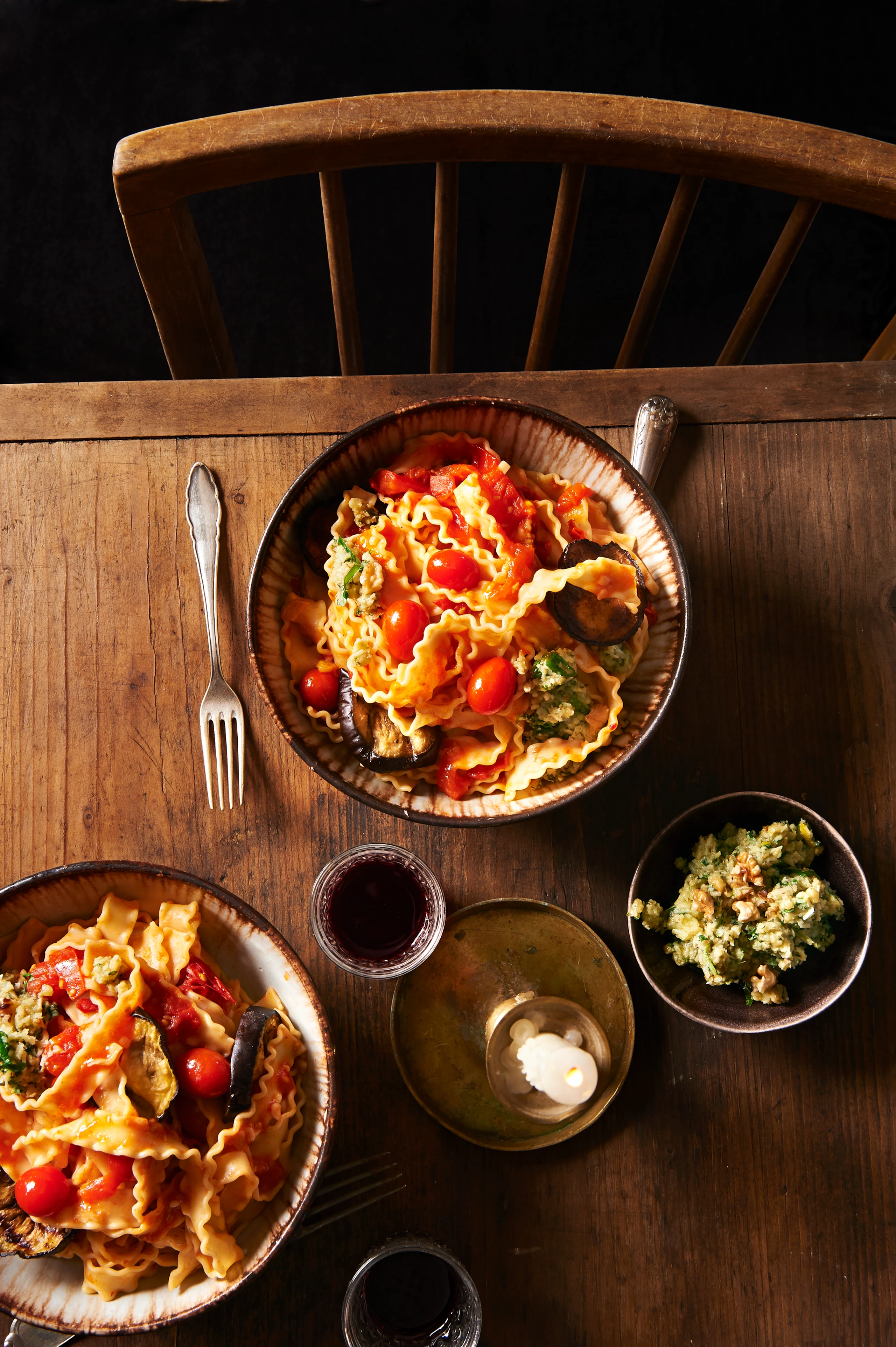 Mafaldine mit Walnuss-Basilikumpesto