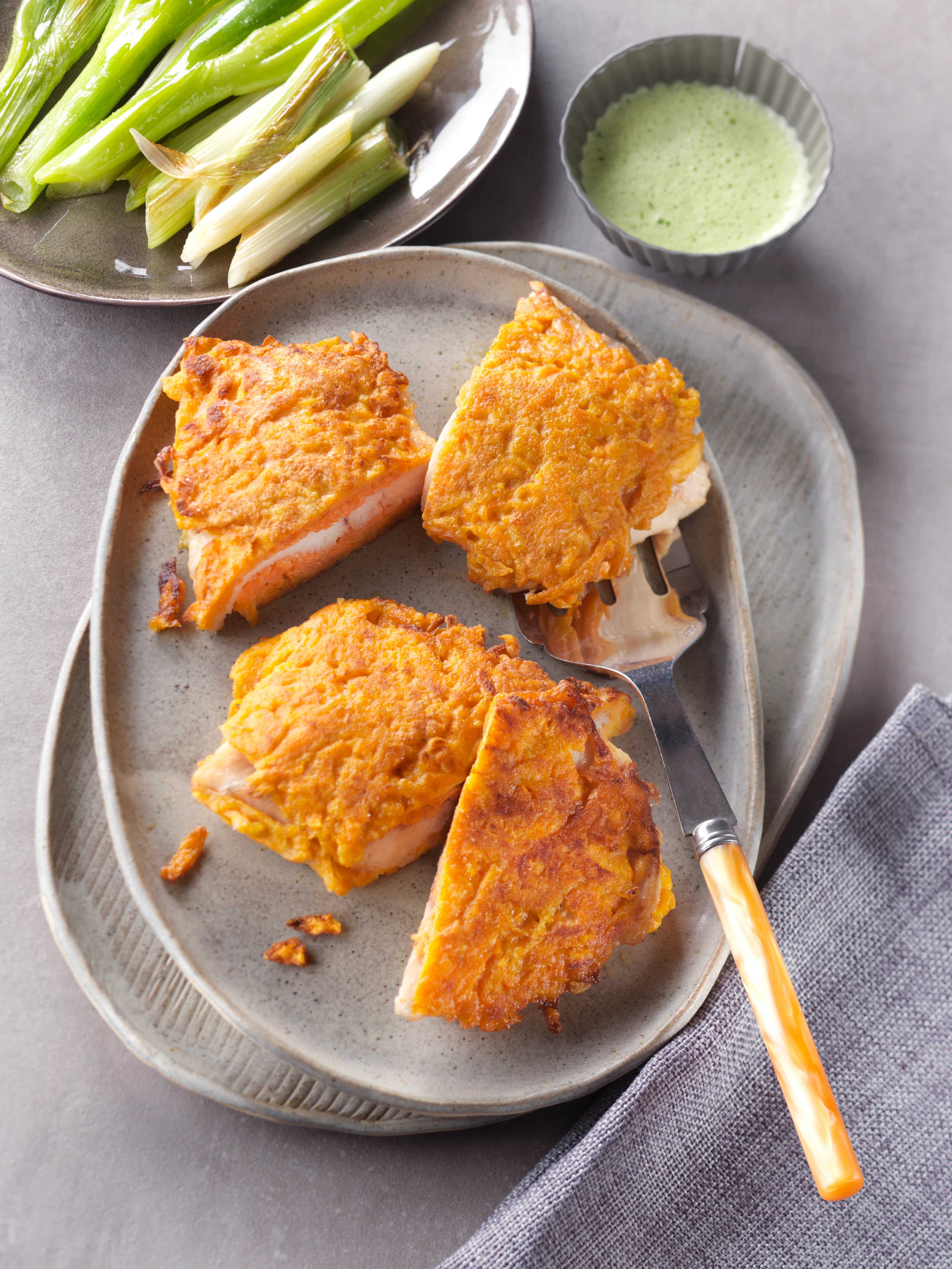 Saiblingsfilet in Süßkartoffelkruste