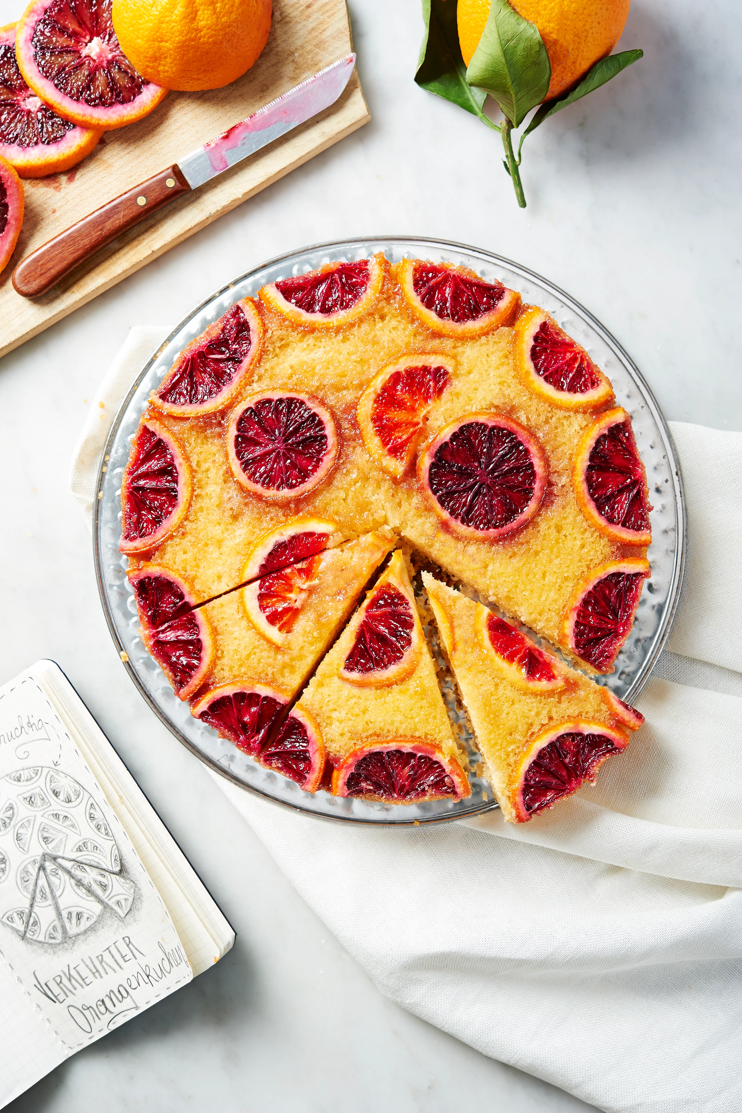 Verkehrter Blutorangenkuchen