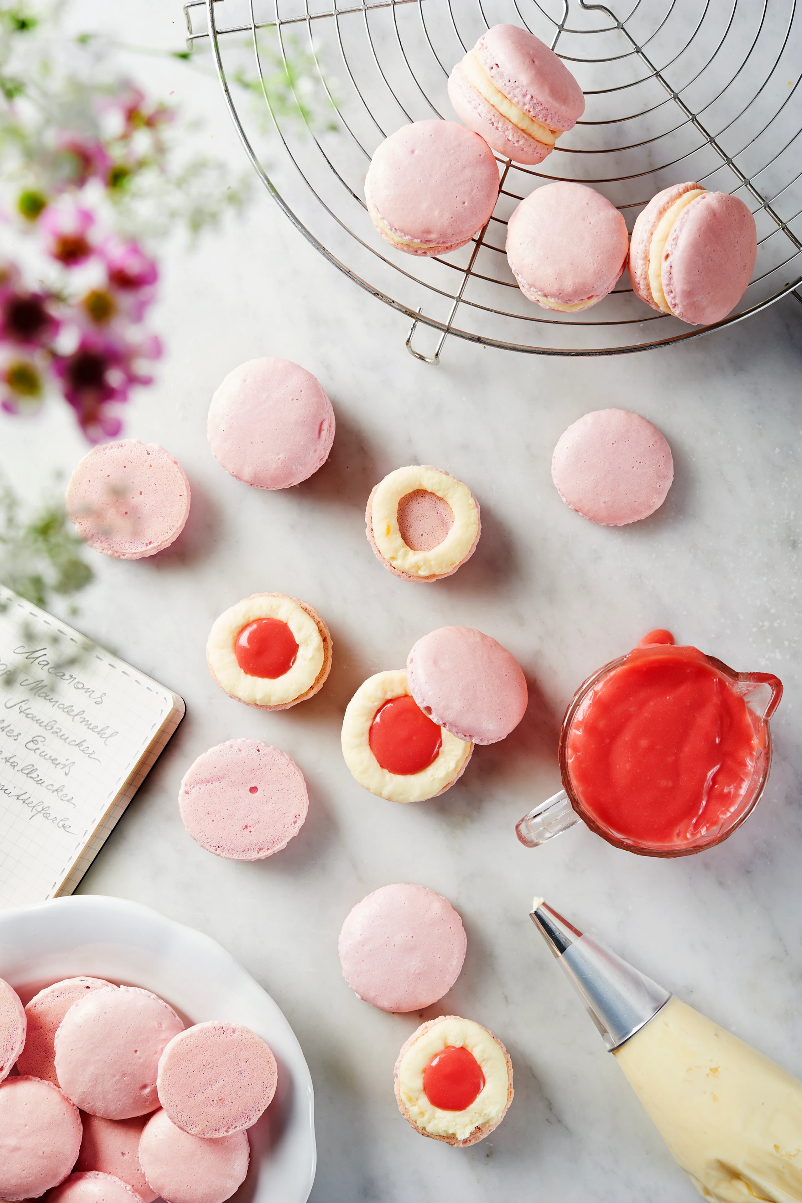 Macarons mit Grapefruitcurd