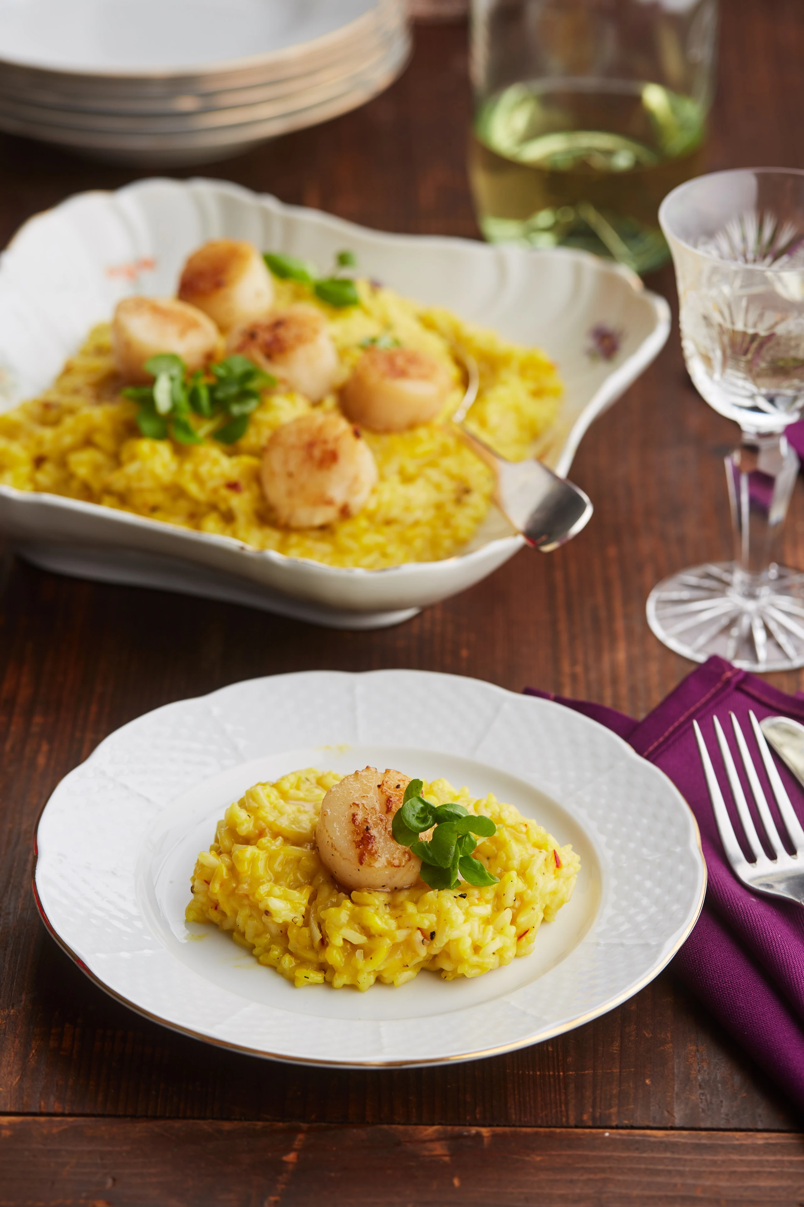 Zitronenrisotto mit Jakobsmuscheln