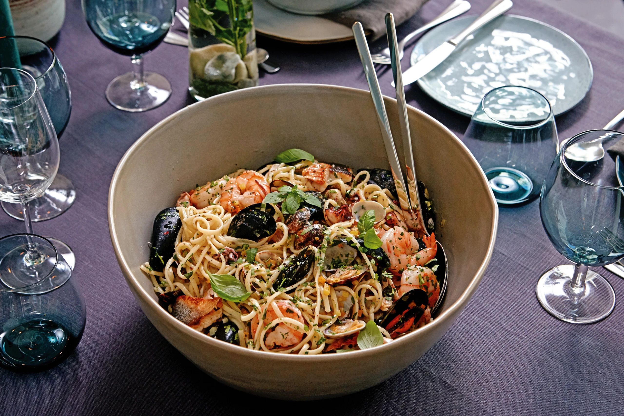 Pasta Frutti di Mare: Linguine mit Meeresfrüchten