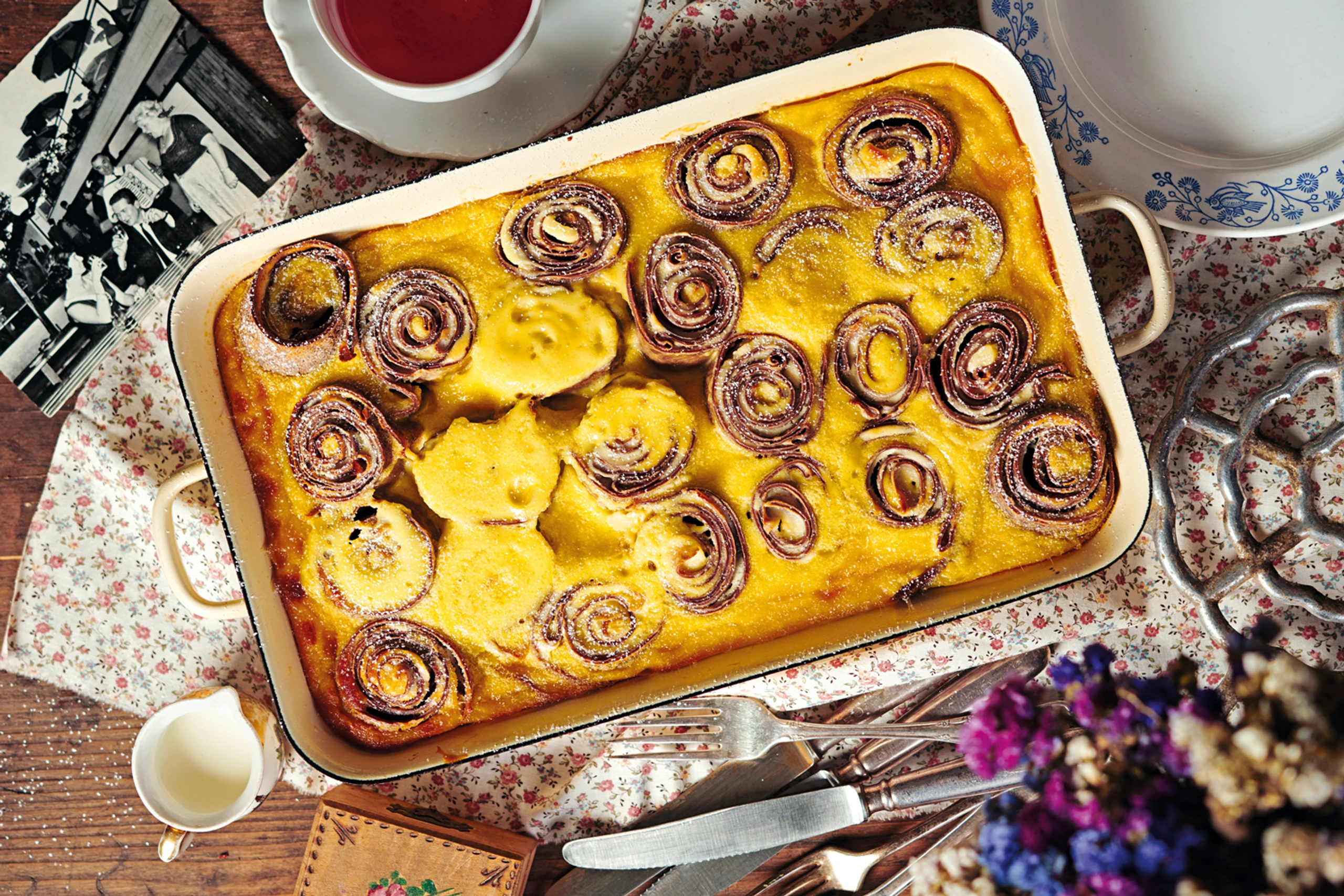 Überbackene Topfen-Vanille-Palatschinken