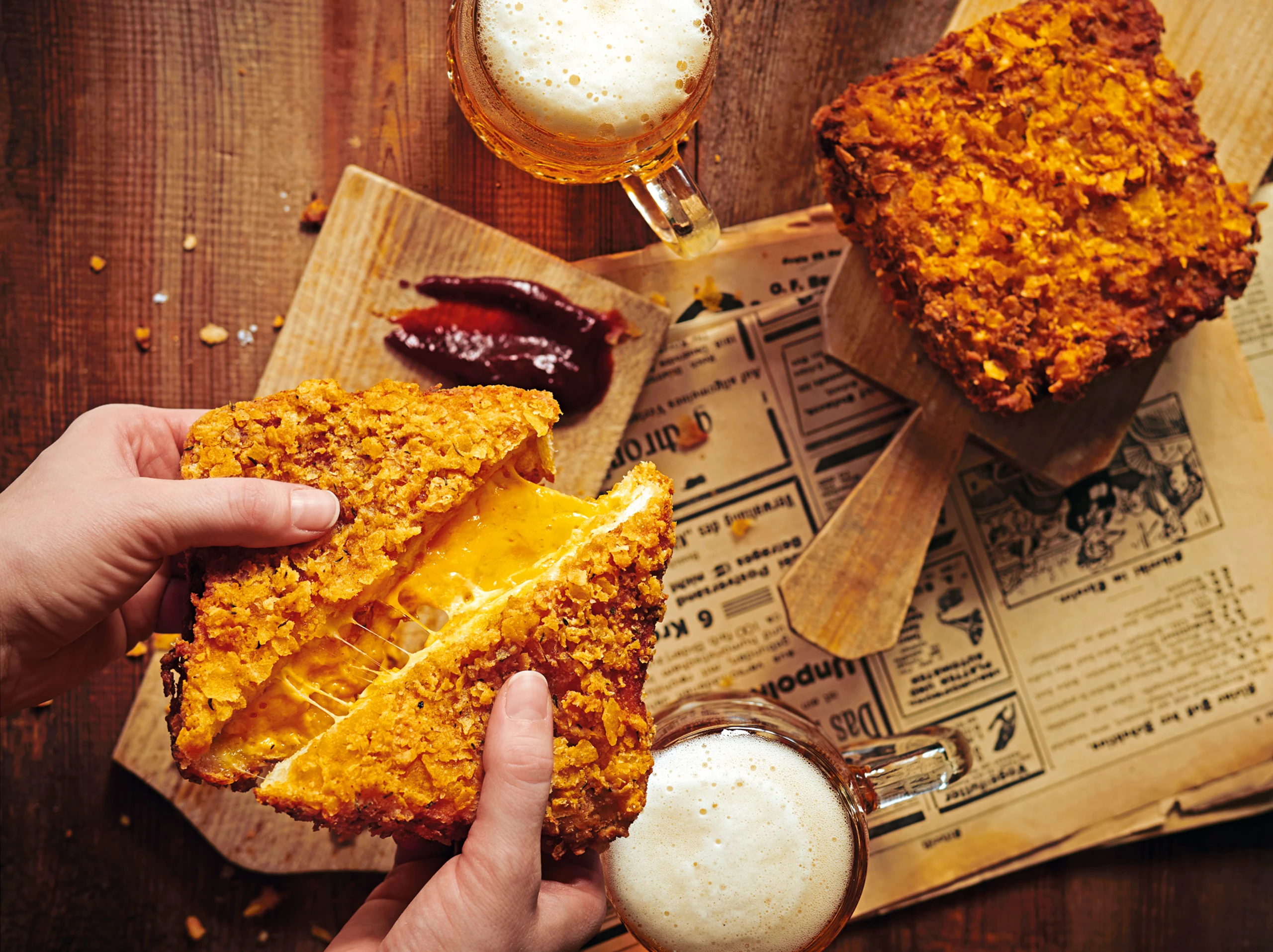 Gebackenes Käse-Sandwich