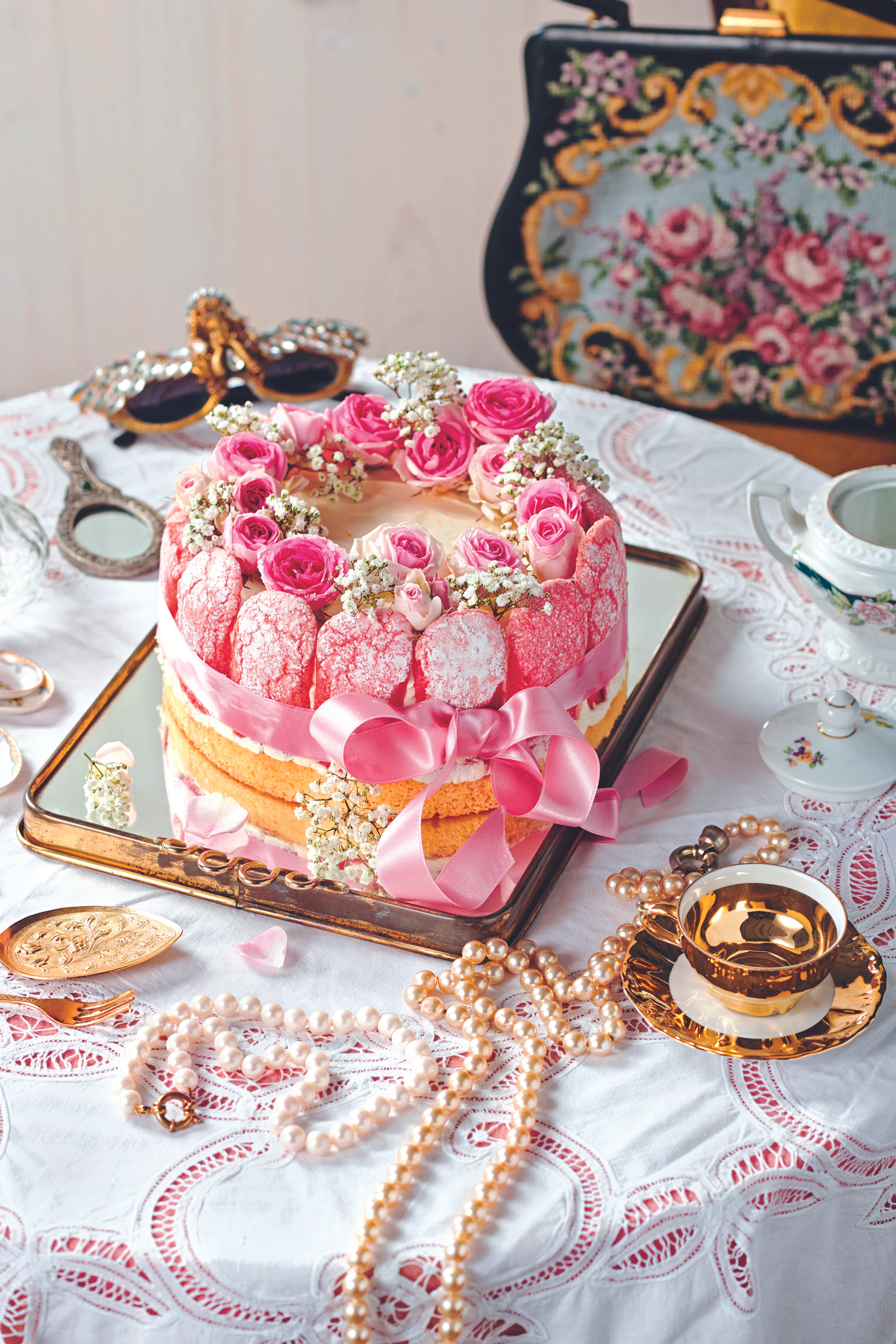 Charlotte mit Mascarpone-Orangenmousse