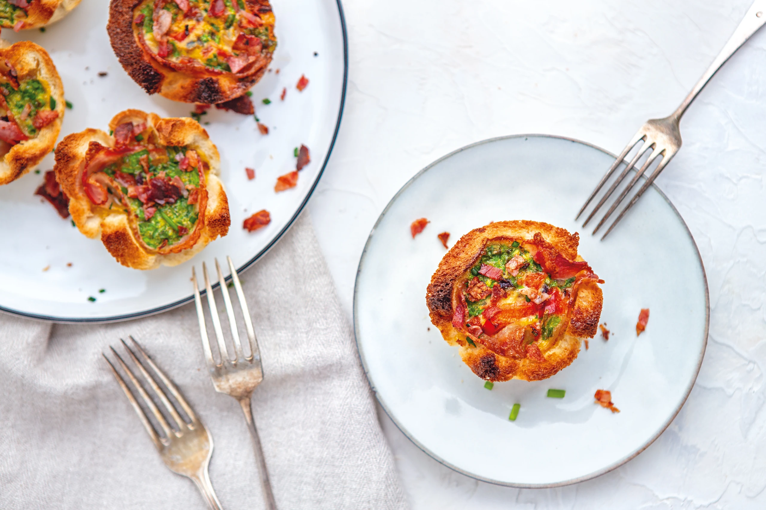Frühstücksmuffins aus Toastbrot