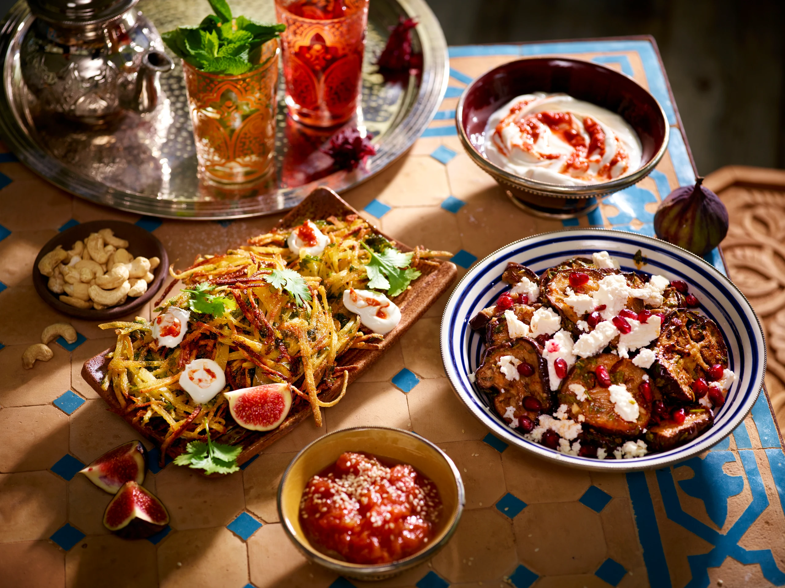 Melanzanisalat mit Charmoula-Marinade