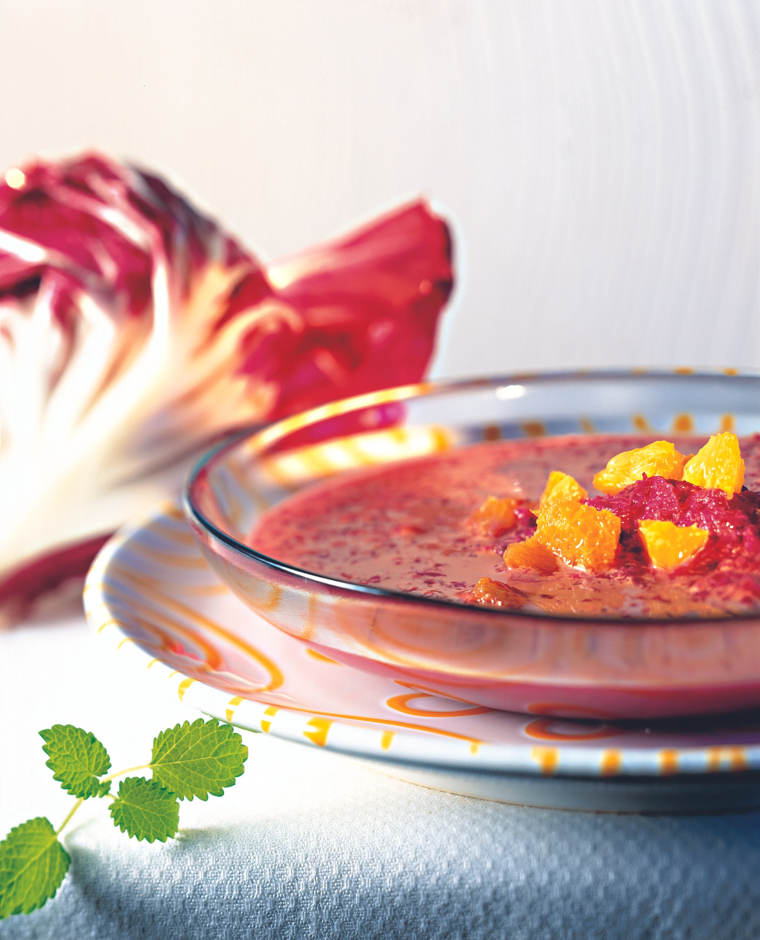 Radicchio-Suppe "semifreddo"