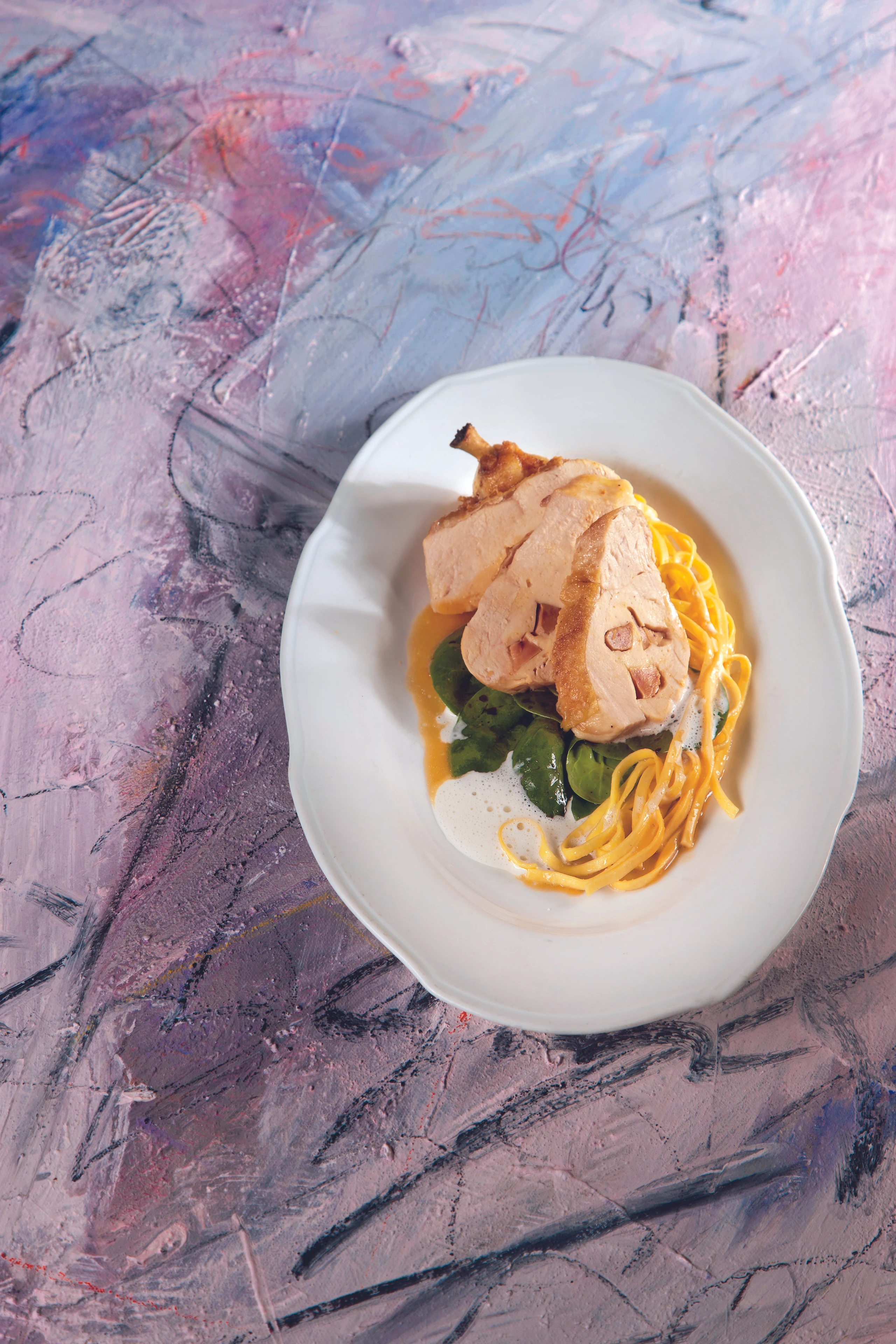 Gefüllte Hühnerbrust mit Gänseleber