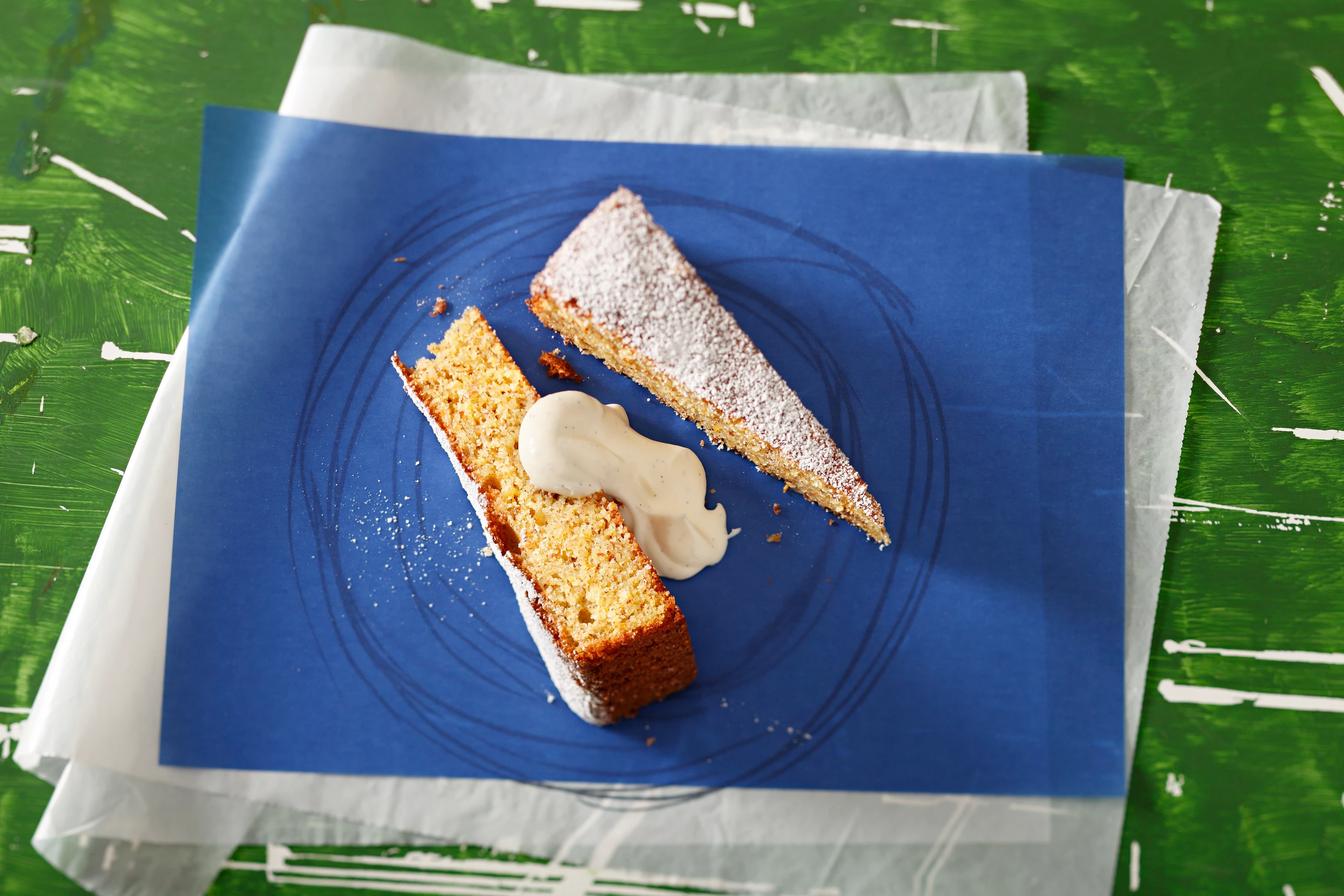 Mandeltorte mit Vanilledip