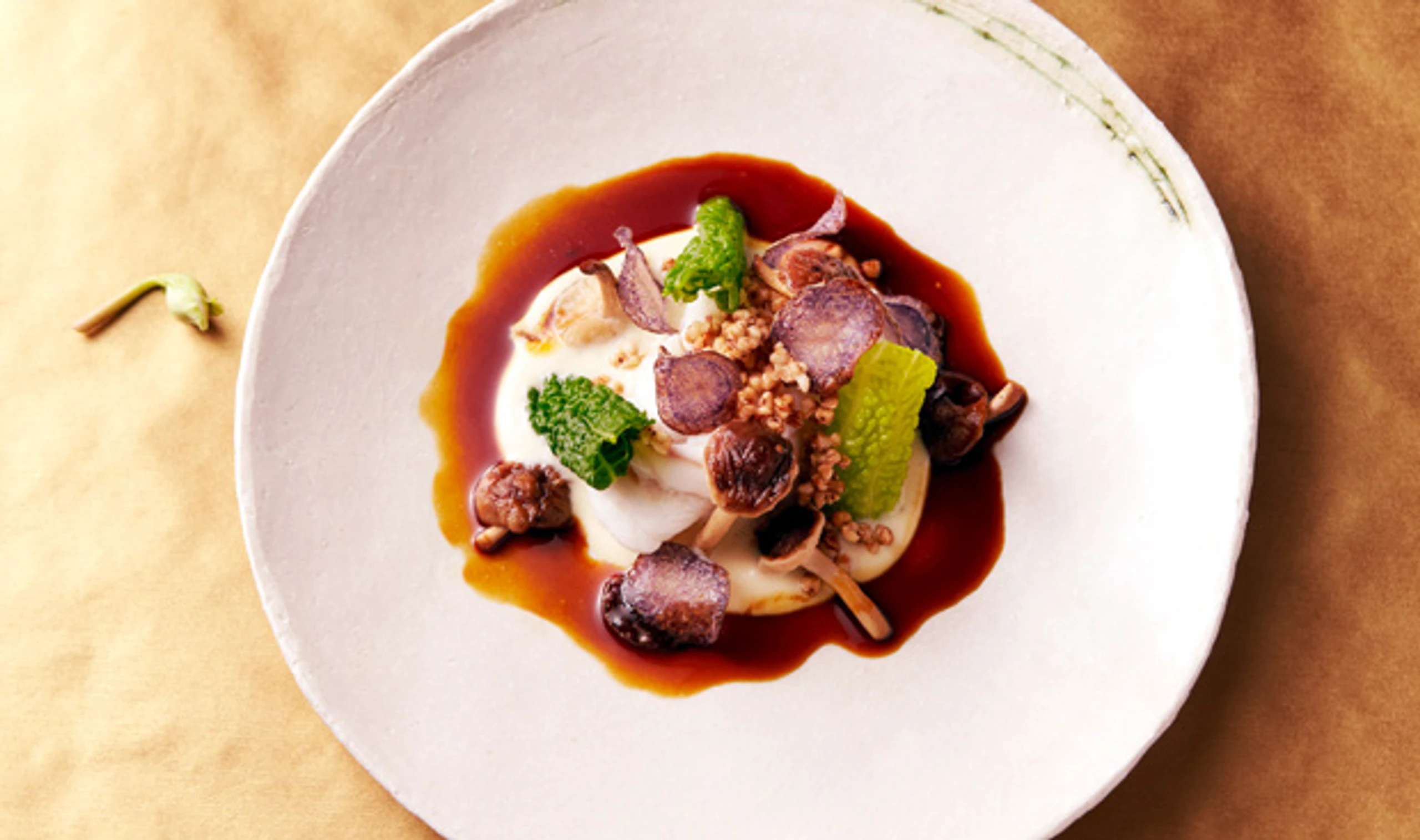 Confierter Kabeljau auf Erdäpfelschaum