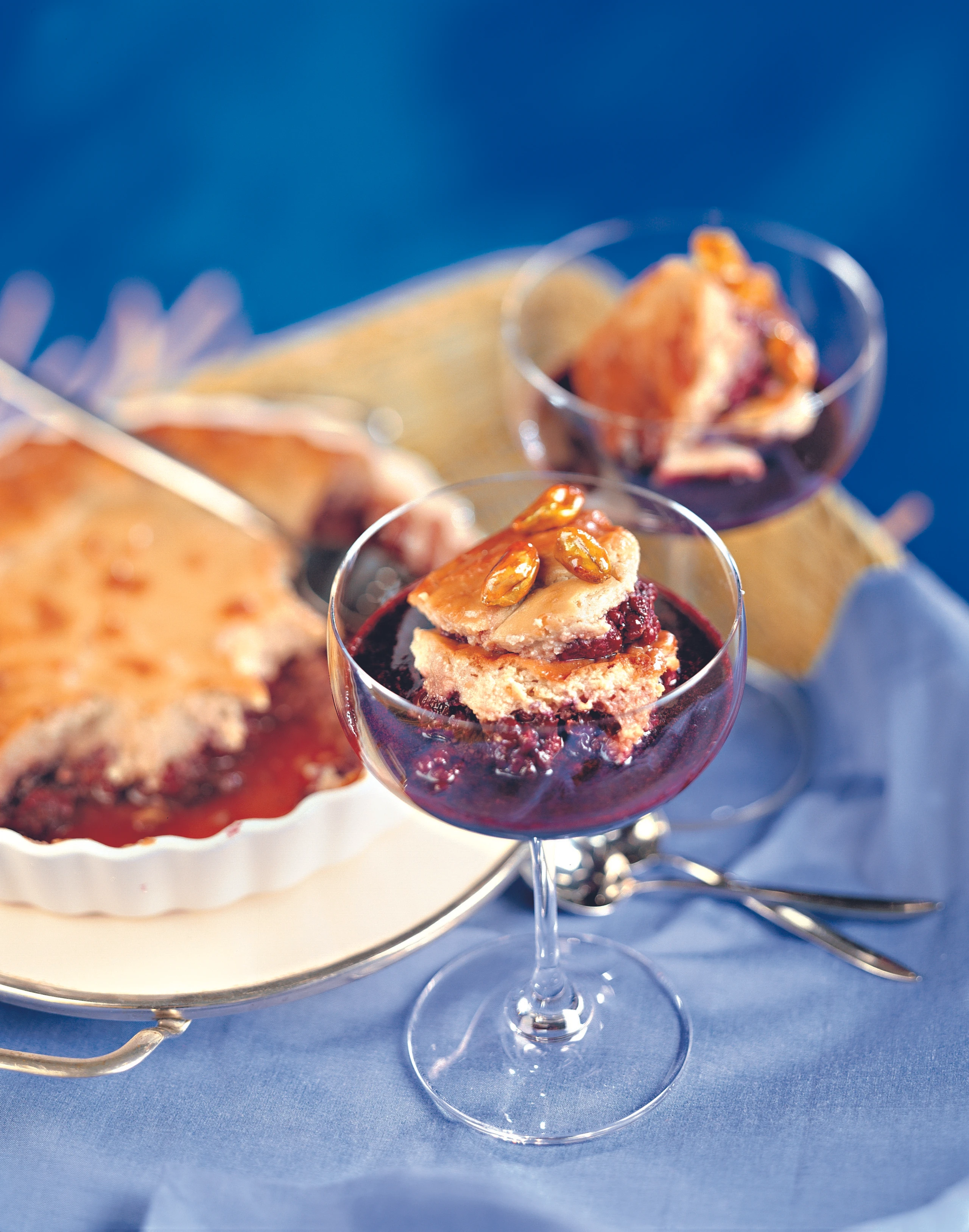 Brombeeren mit Käseflan