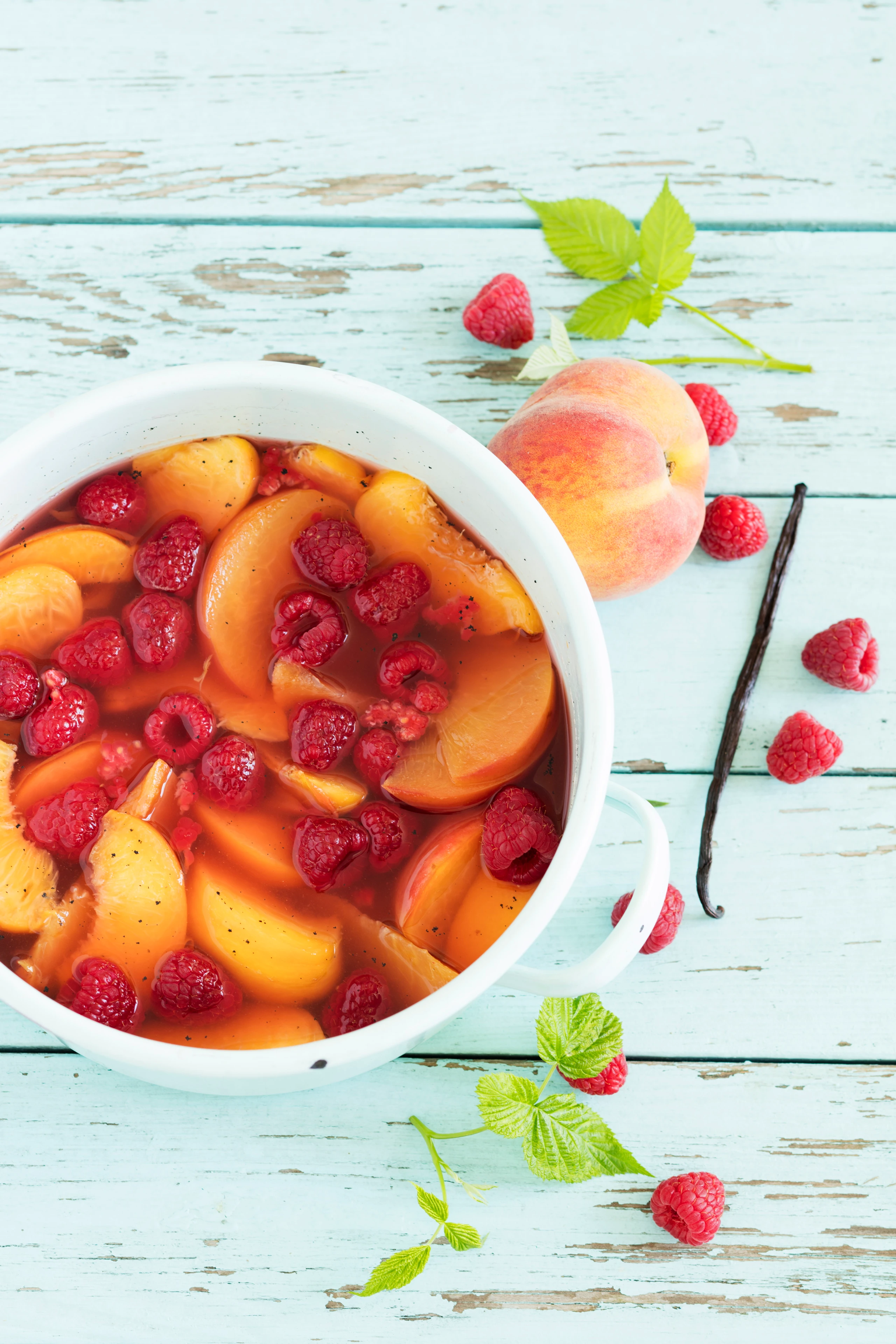 Pfirsichkompott „Peche Melba“