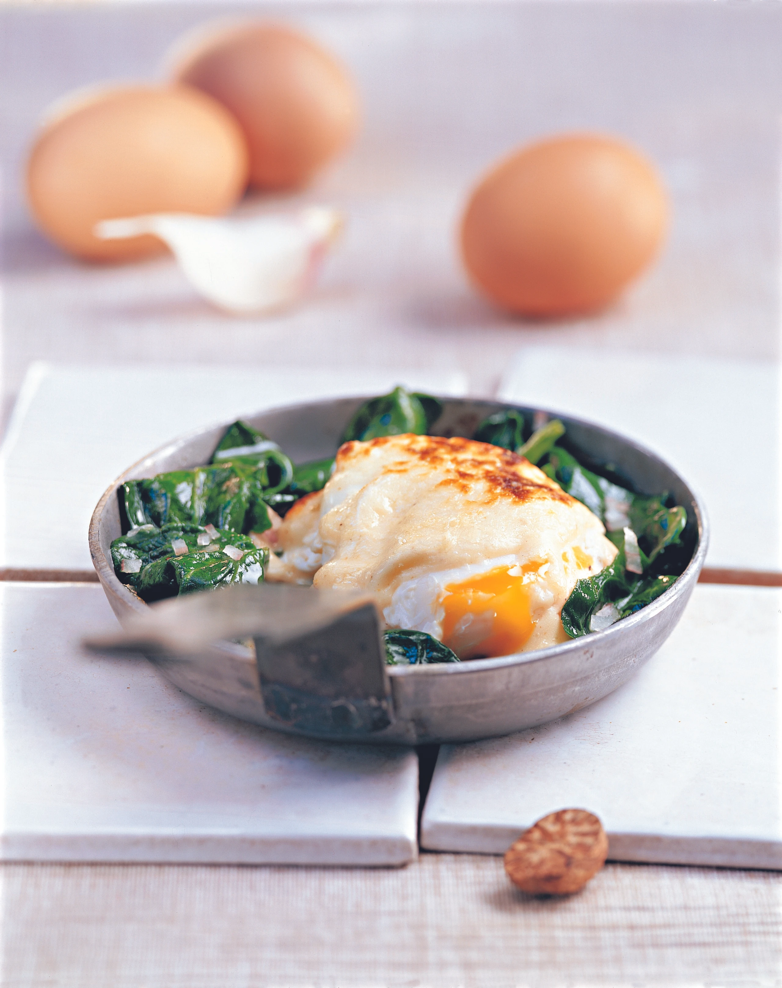 Pochierte Eier „florentine“