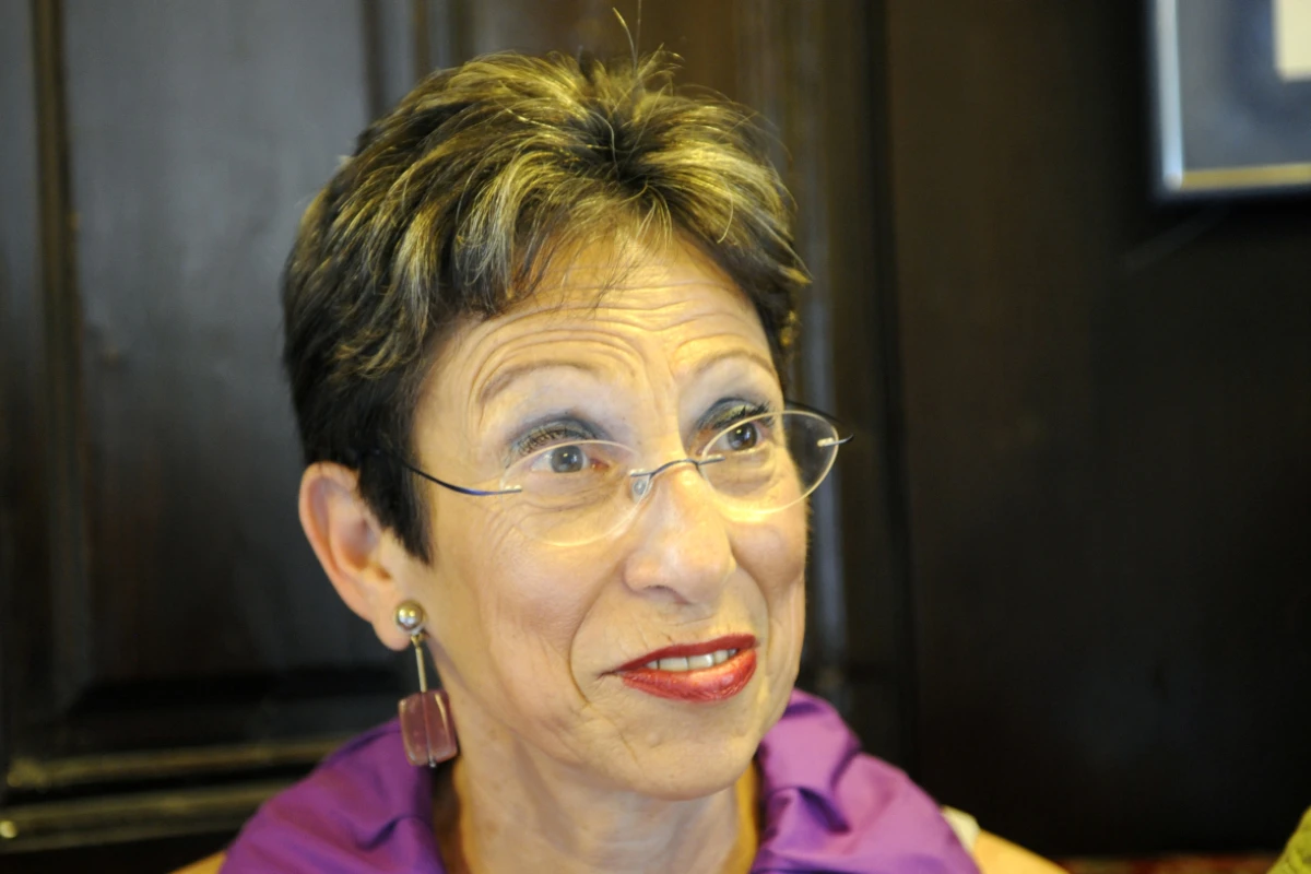 Ruth Wodak bei einem Interview mit der APA im Jahr 2010