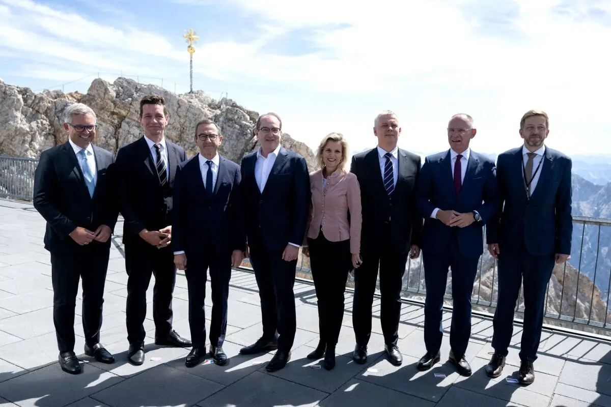 Europäisches Ministertreffen hoch droben auf dem Berg