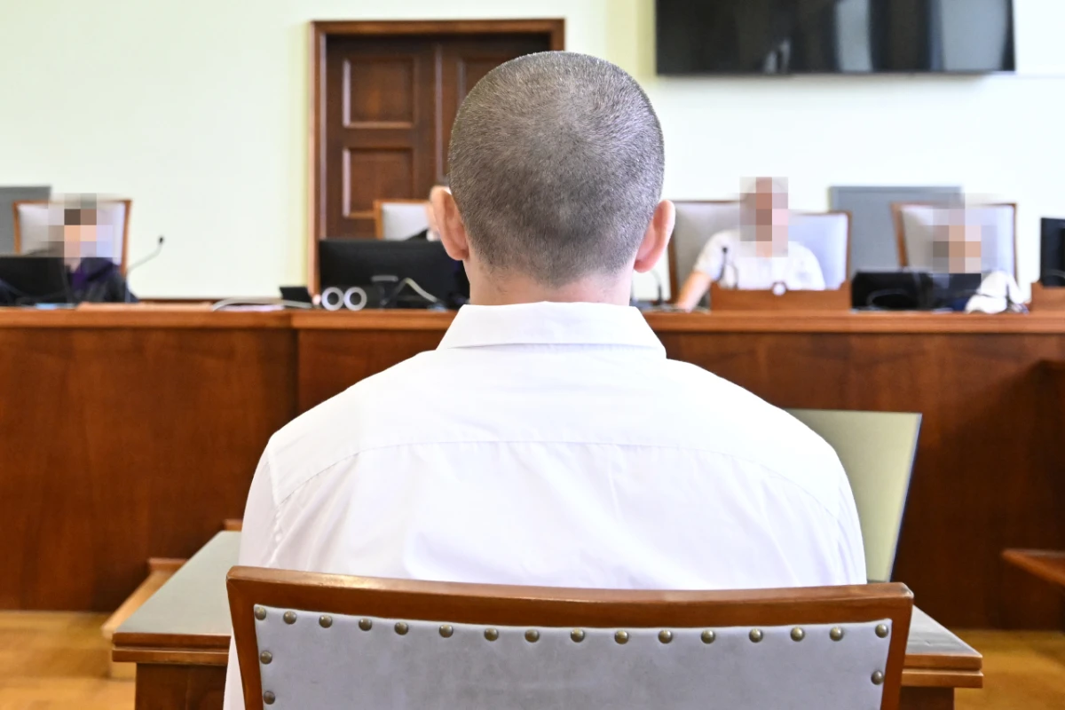 Luca K. im Schwurgerichtssaal des Landesgerichts Wiener Neustadt