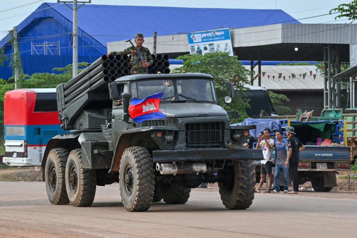 Das kambodschanische Militär setzte BM-21-Raketensysteme ein