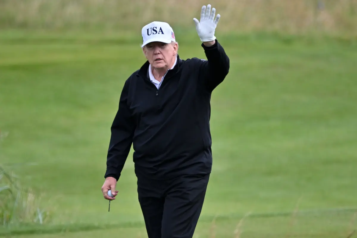 US-Präsident Trump beim Golfen in Turnberry