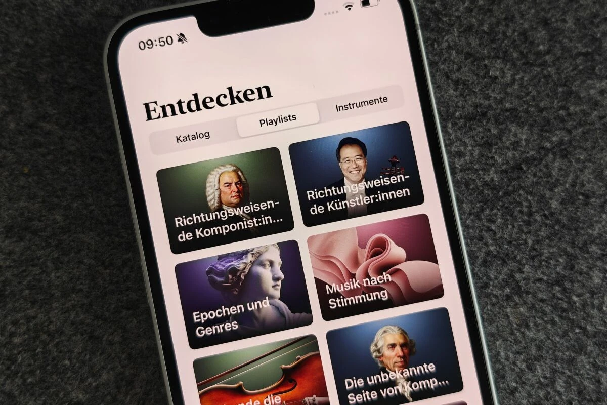 Klassische Musik kann man bei Apple Music in einer App entdecken