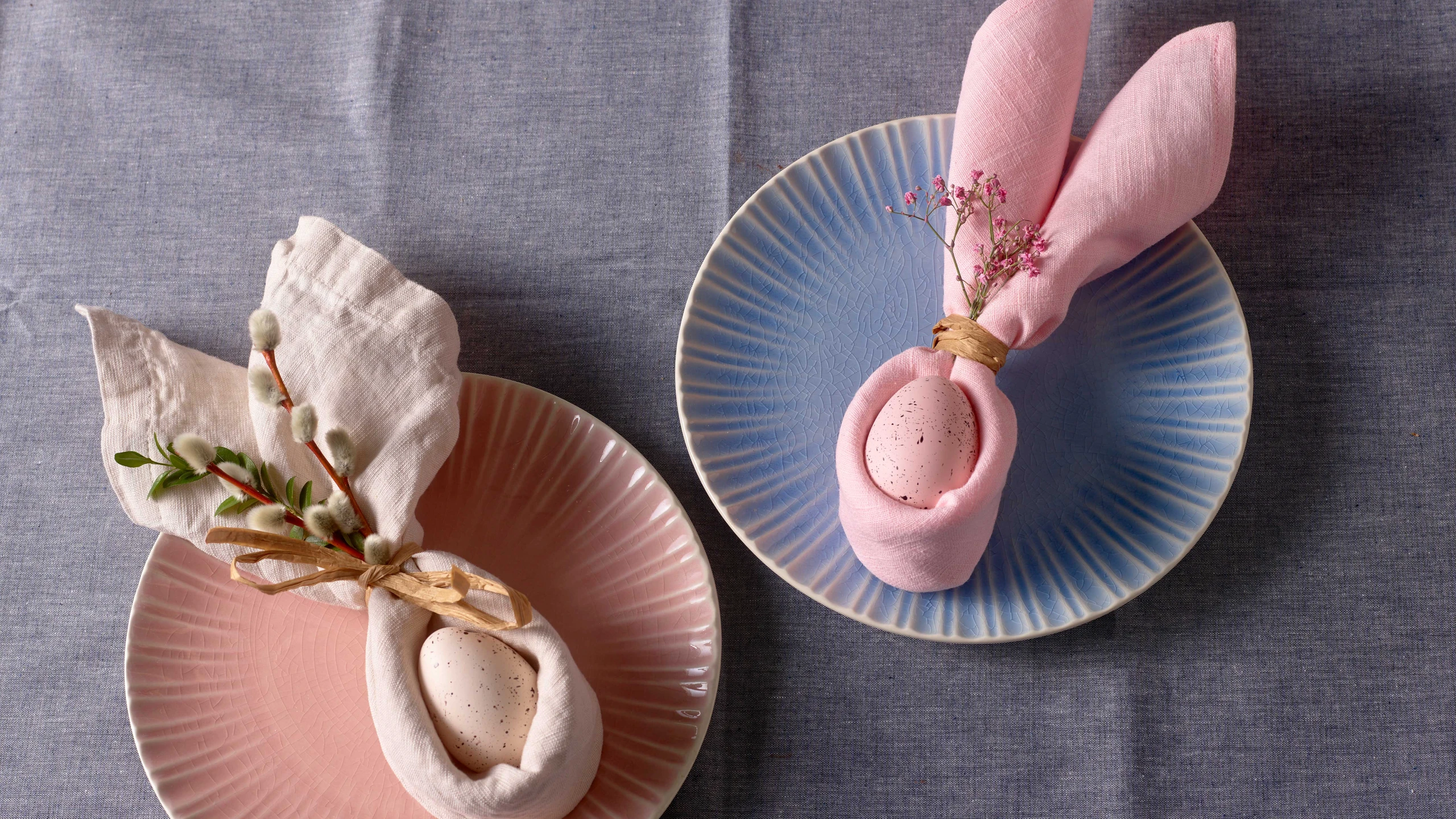 Osterdeko - Servietten falten