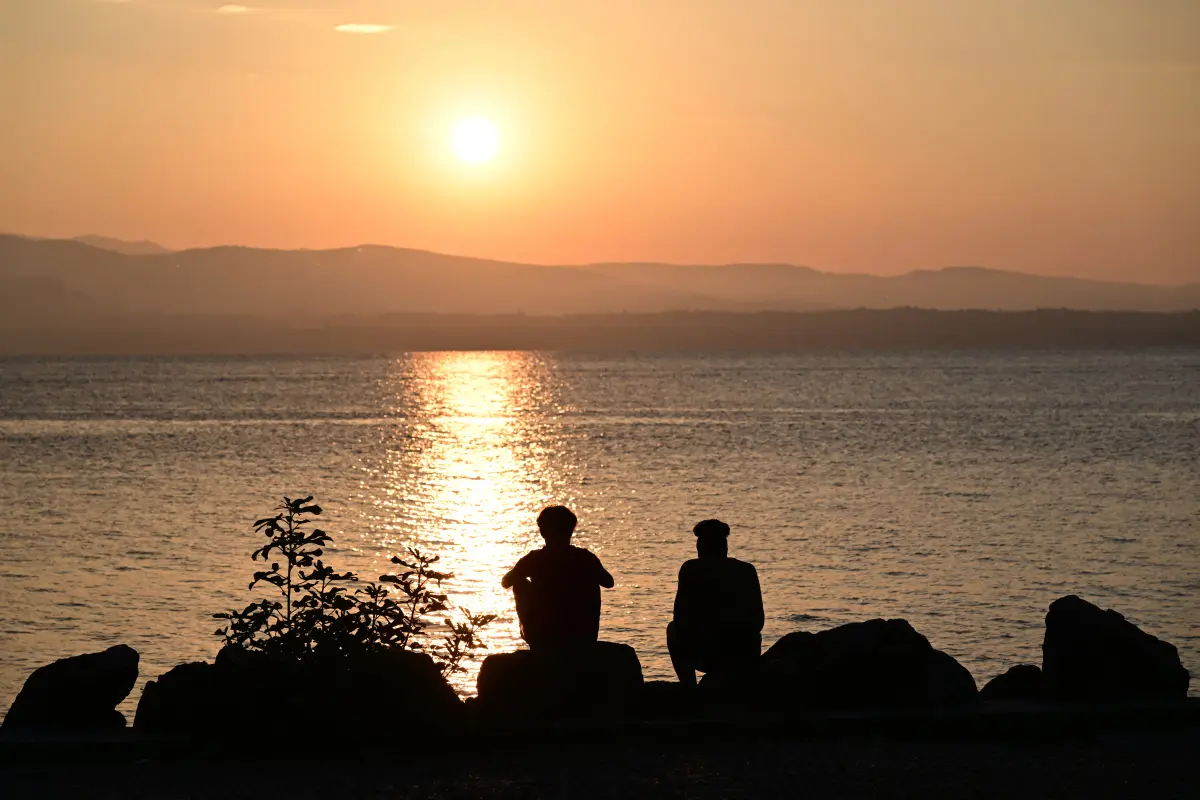 Sonnenuntergang bei Sirmione am Gardasee