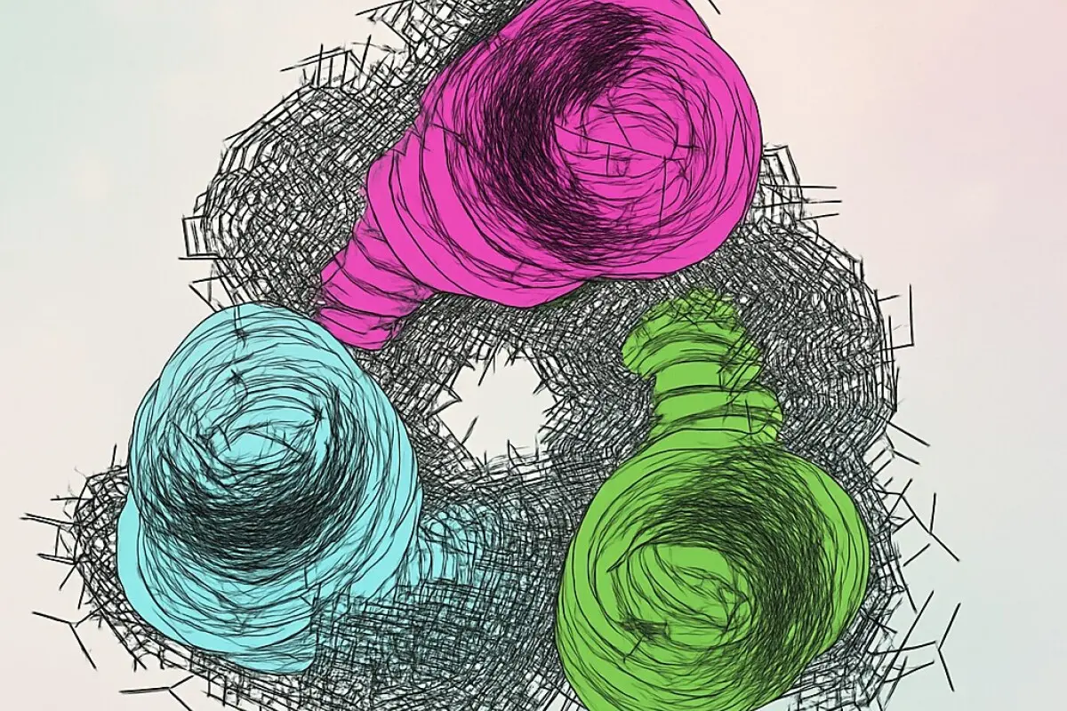 Helixform eines Proteins