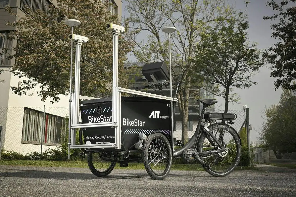 Das AIT-Messfahrrad "BikeStar" ist mit modernster Sensorik ausgestattet