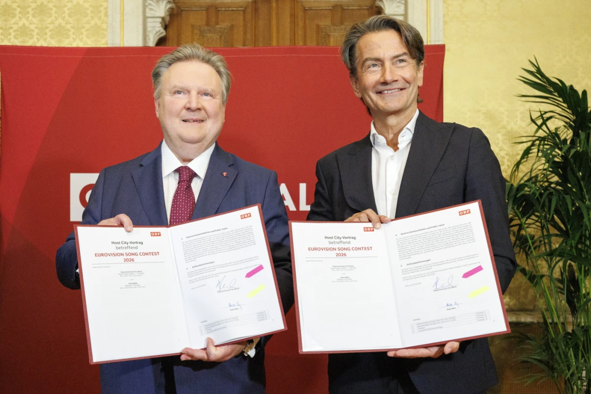 Bürgermeister (l.) und ORF-Chef freuen sich auf den ESC 2026
