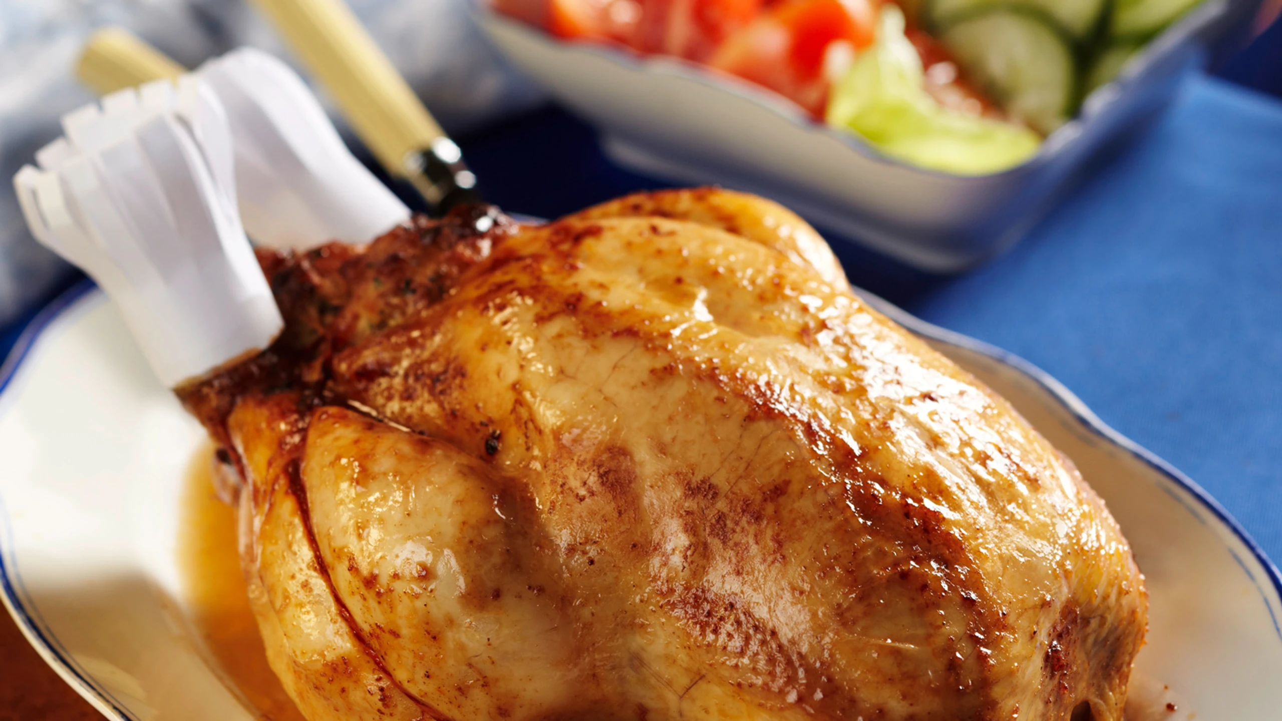 Brathuhn mit Semmelfülle ganz