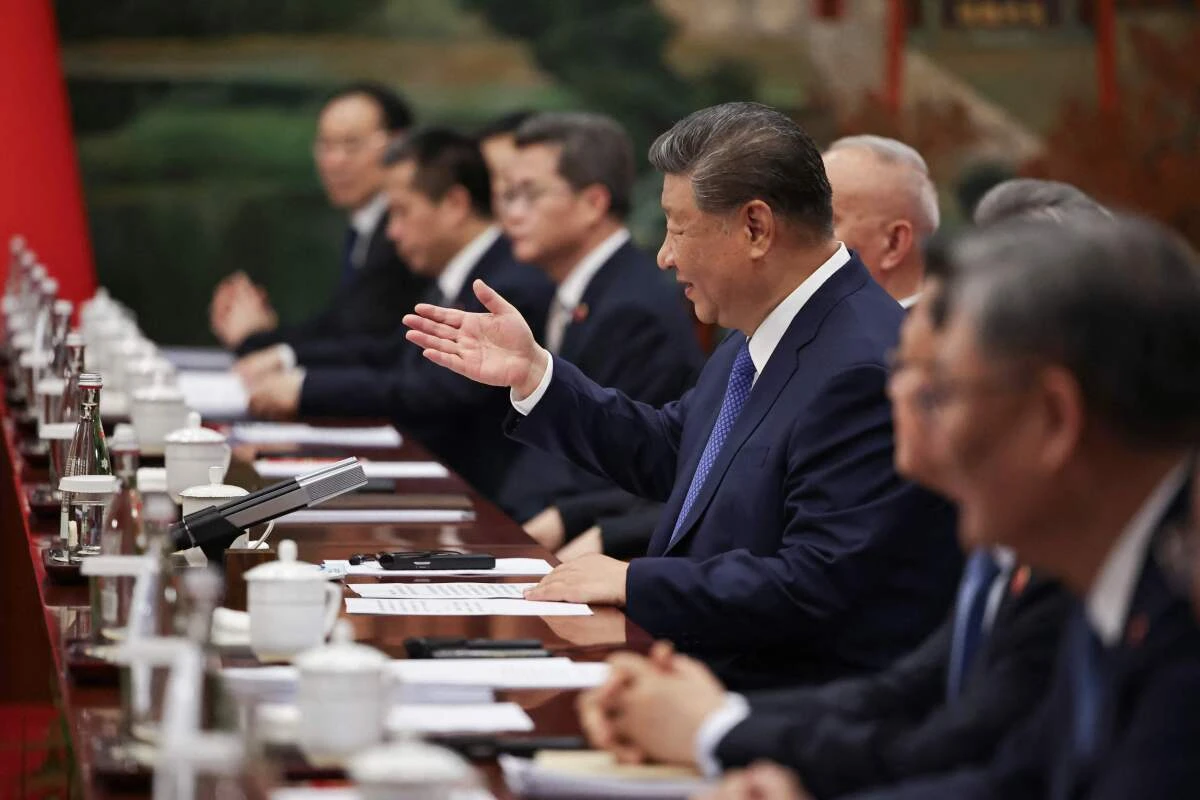 Chinas Präsident Xi Jinping hält in Tianjin mehrere Reden