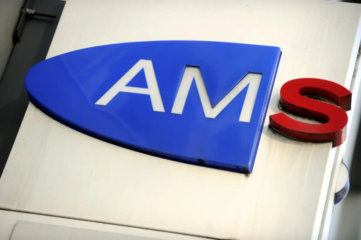 © APA/HERBERT PFARRHOFER Logo des Arbeitsmarktservice (AMS)