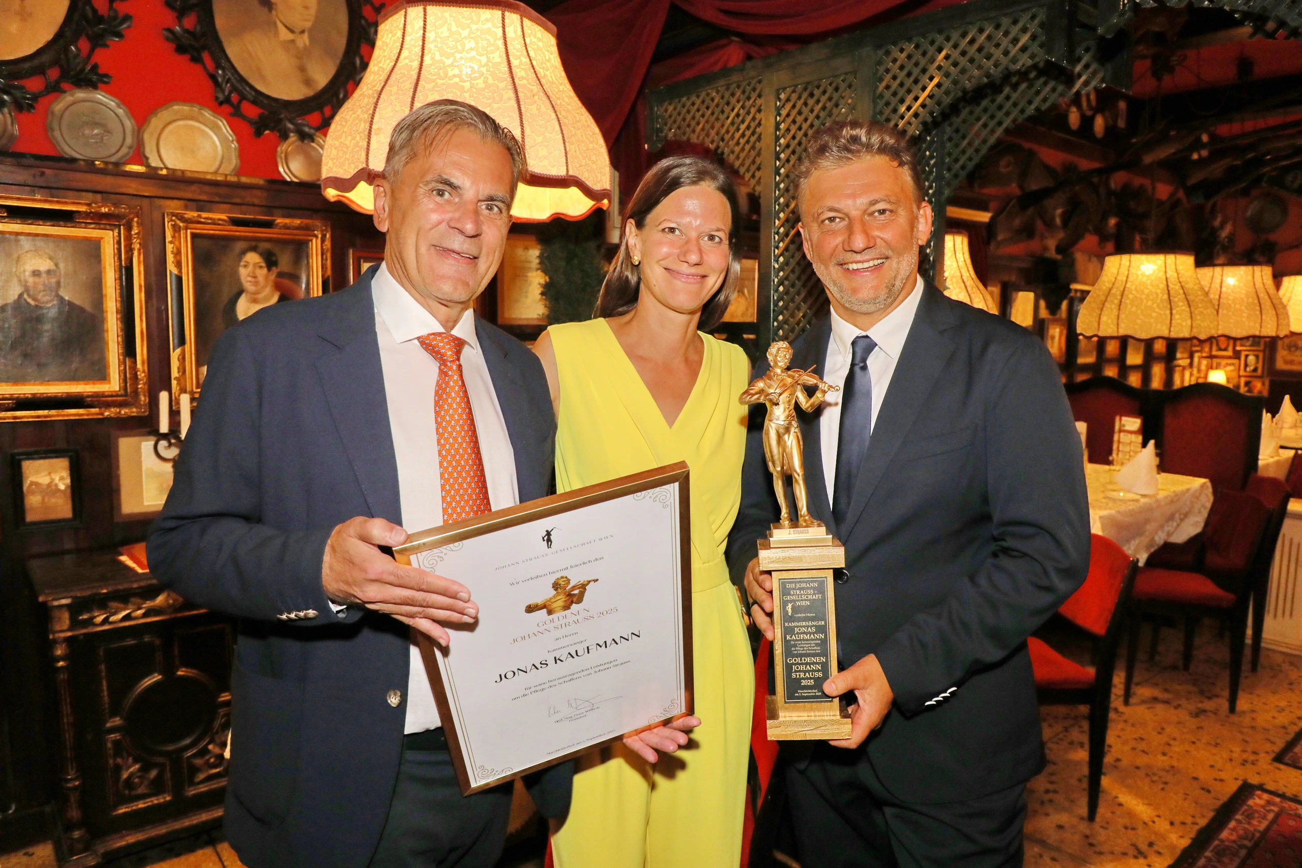 Verleihung des Goldenen Johann Strauss 2025 an Jonas Kaufmann