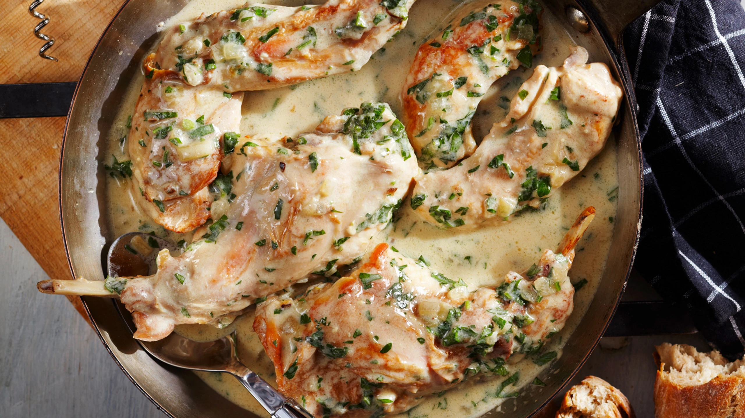 Kaninchen in Senfsauce