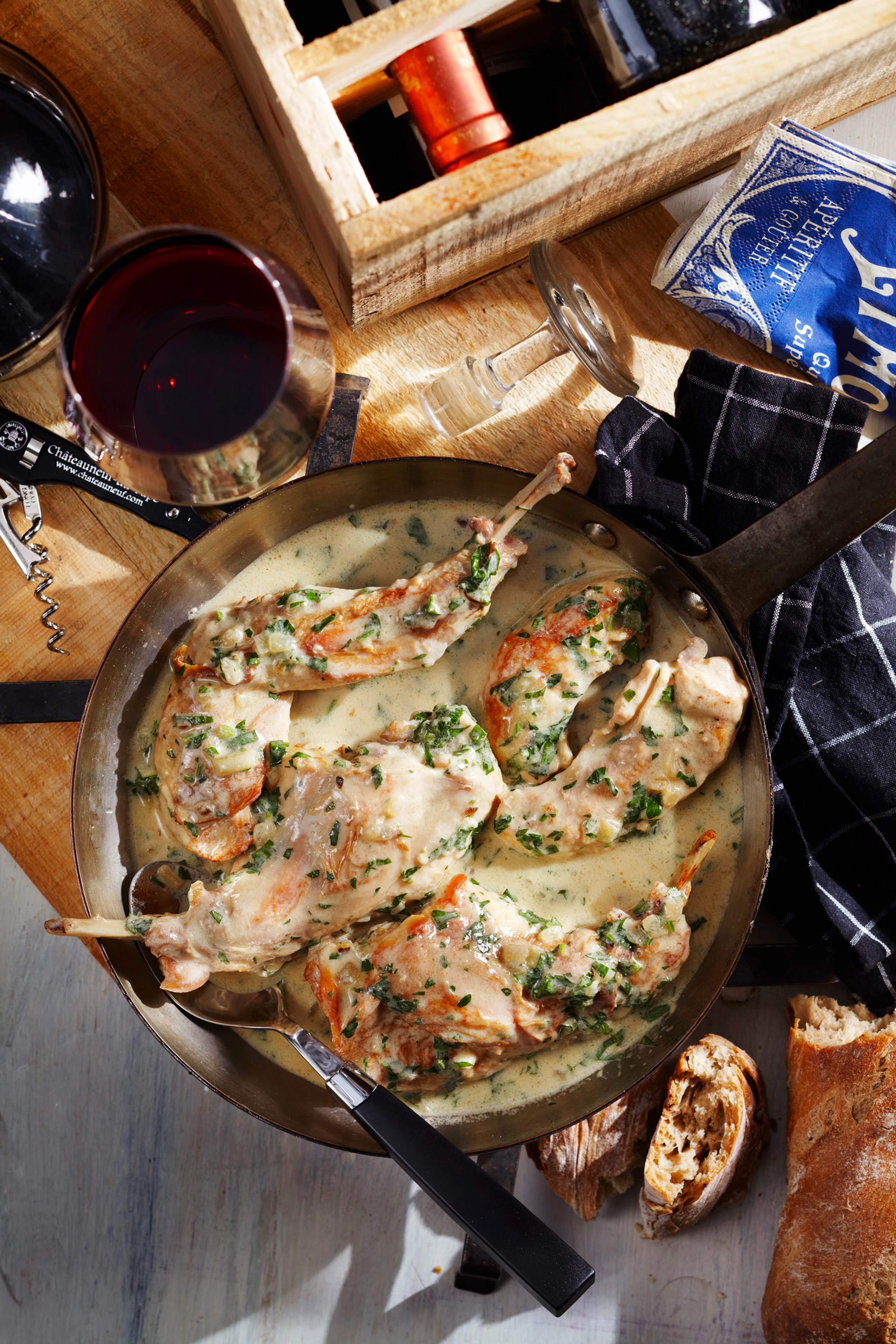 Kaninchen in Senfsauce