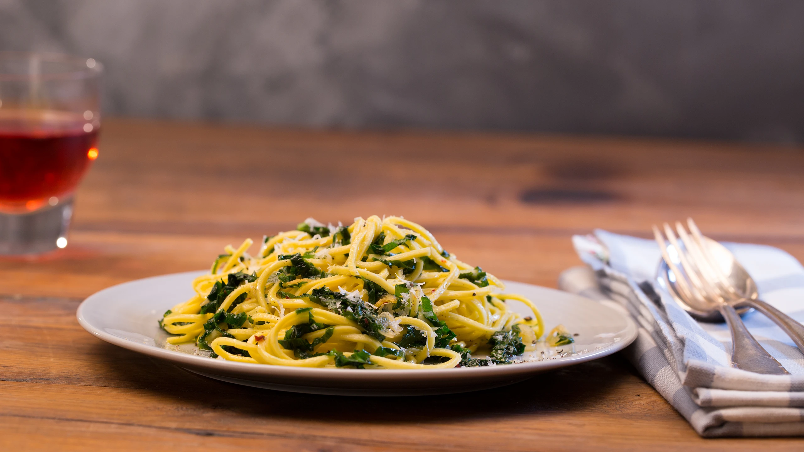 Spaghetti mit Bärlauch