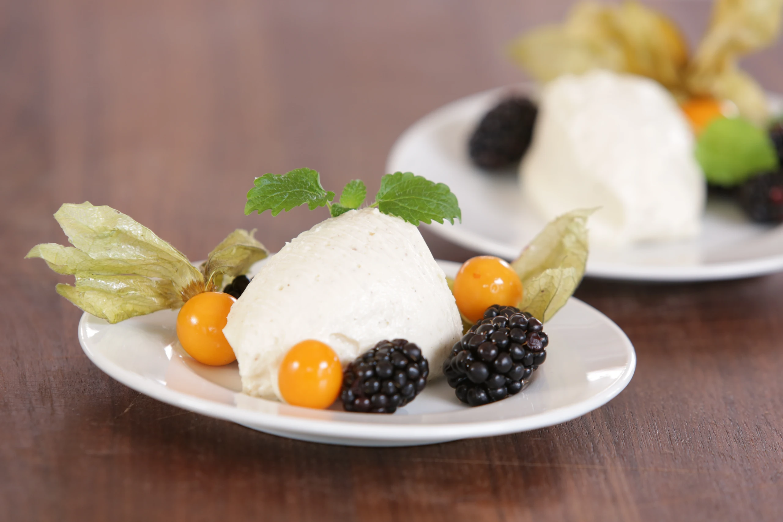 Vegane weiße Mousse au Chocolat