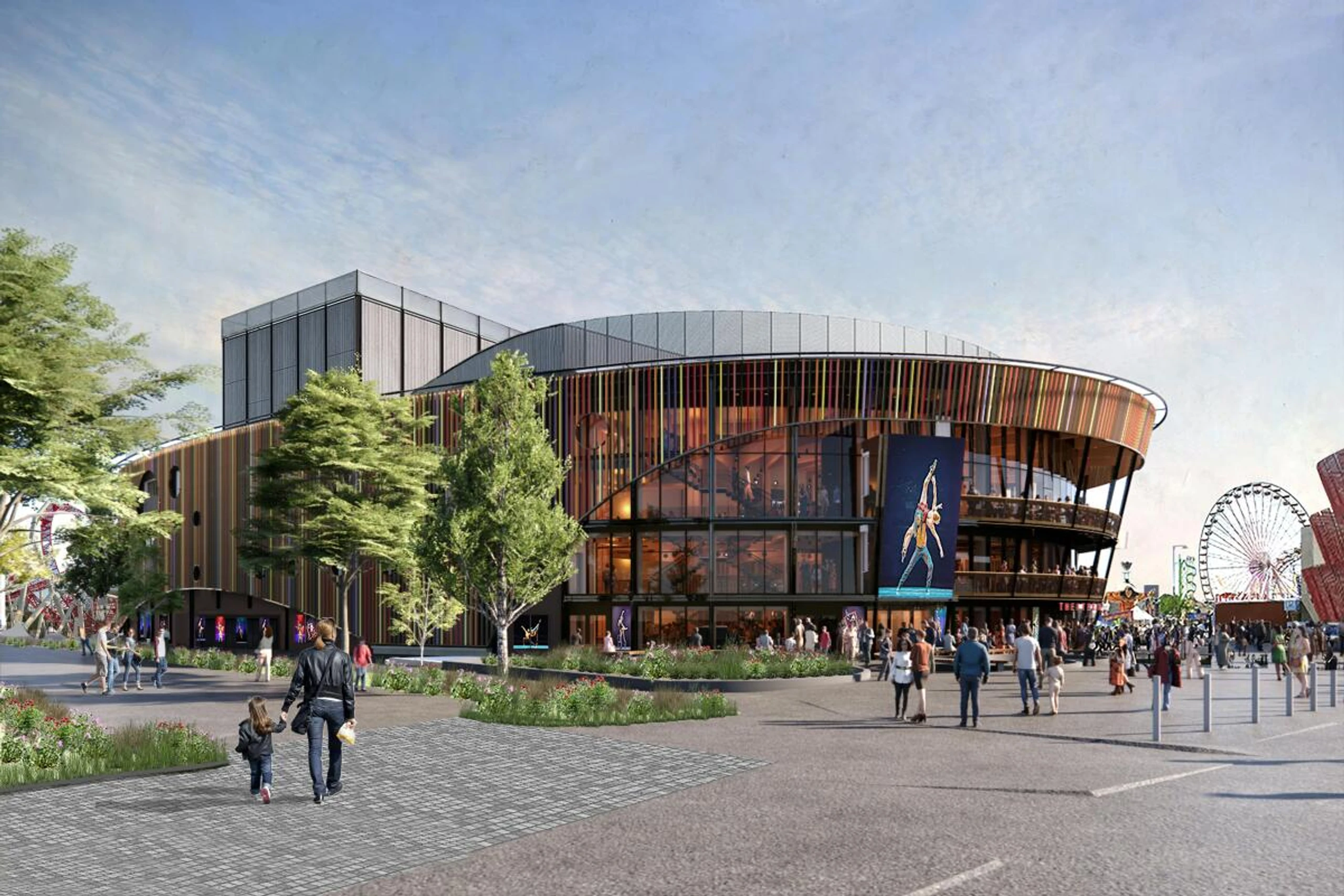 So soll das neue Theater im Prater die Besucher empfangen